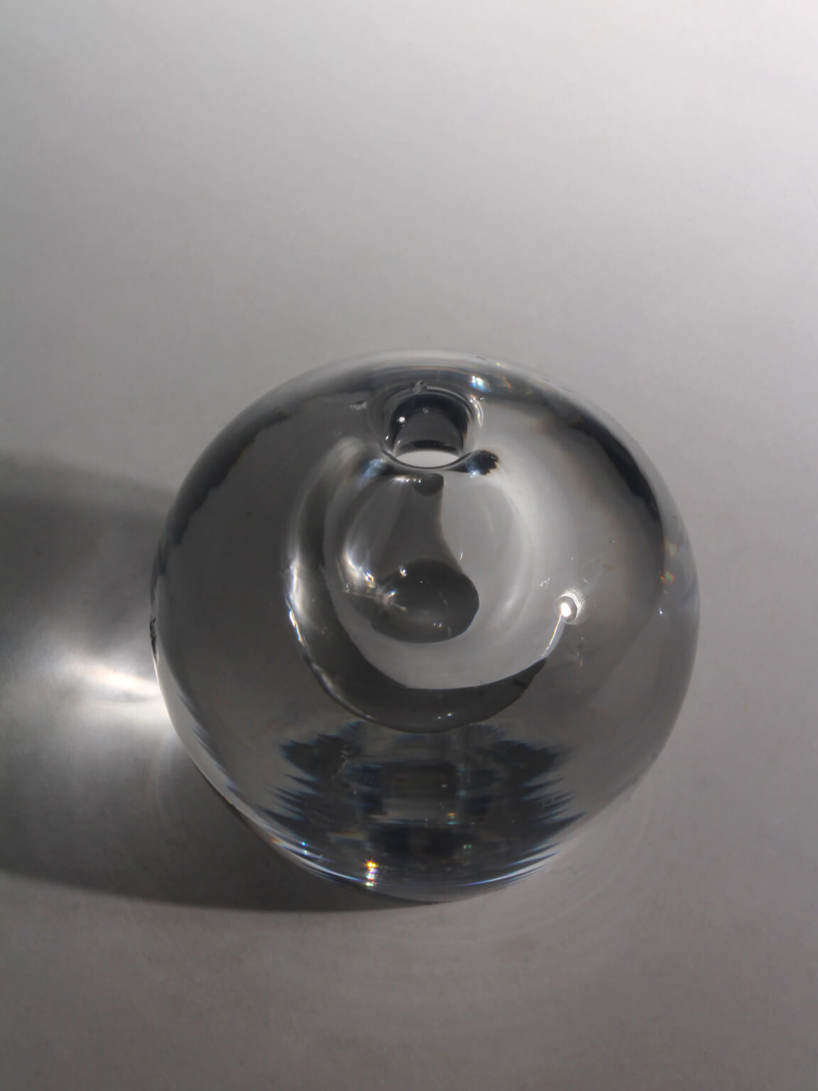 Timo Sarpaneva Full Lead Crystal Teardrop Vase — side angle