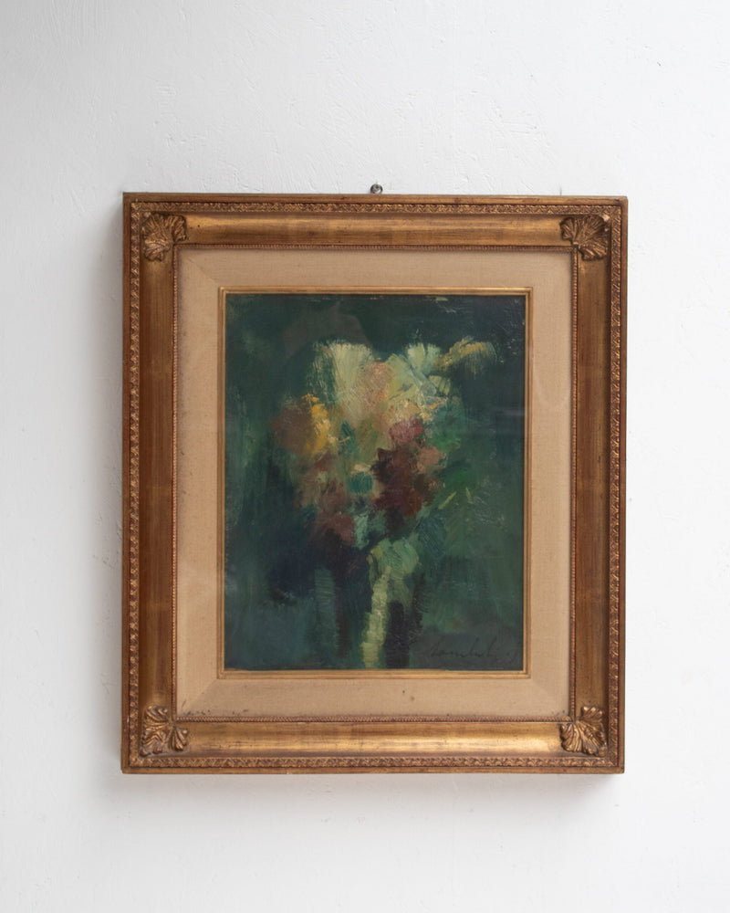 Expressive Abstract Floral Painting by Lamberti Lamberto by Malata Antwerp | The Oblist