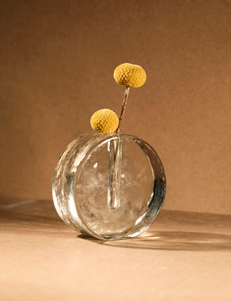 Vintage Scandinavian Clear Glass Vase by DIG IN JAPAN | The Oblist — handcrafted clear glass