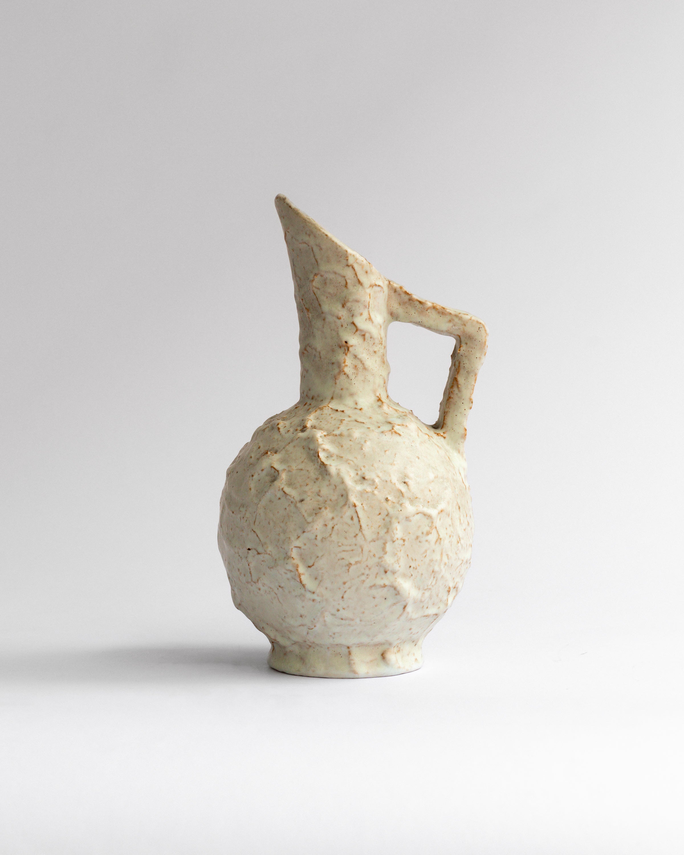 Sculptural Ceramic Pitcher by A&J Höganäs, Sweden, 1940s by Spigel | The Oblist