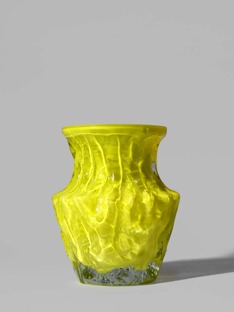 Kurt Wokan Neon Bark Textured Glass Vase by Vintage Stories | The Oblist