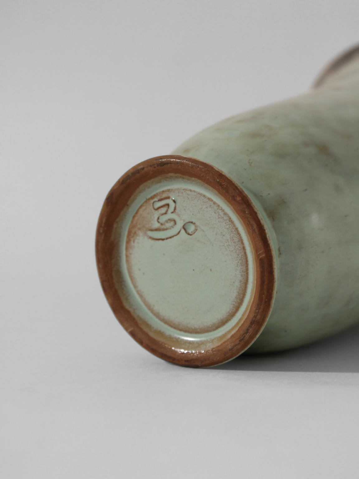 Vase en céramique turquoise Art déco par Christer Heijl, Suède, années 1930