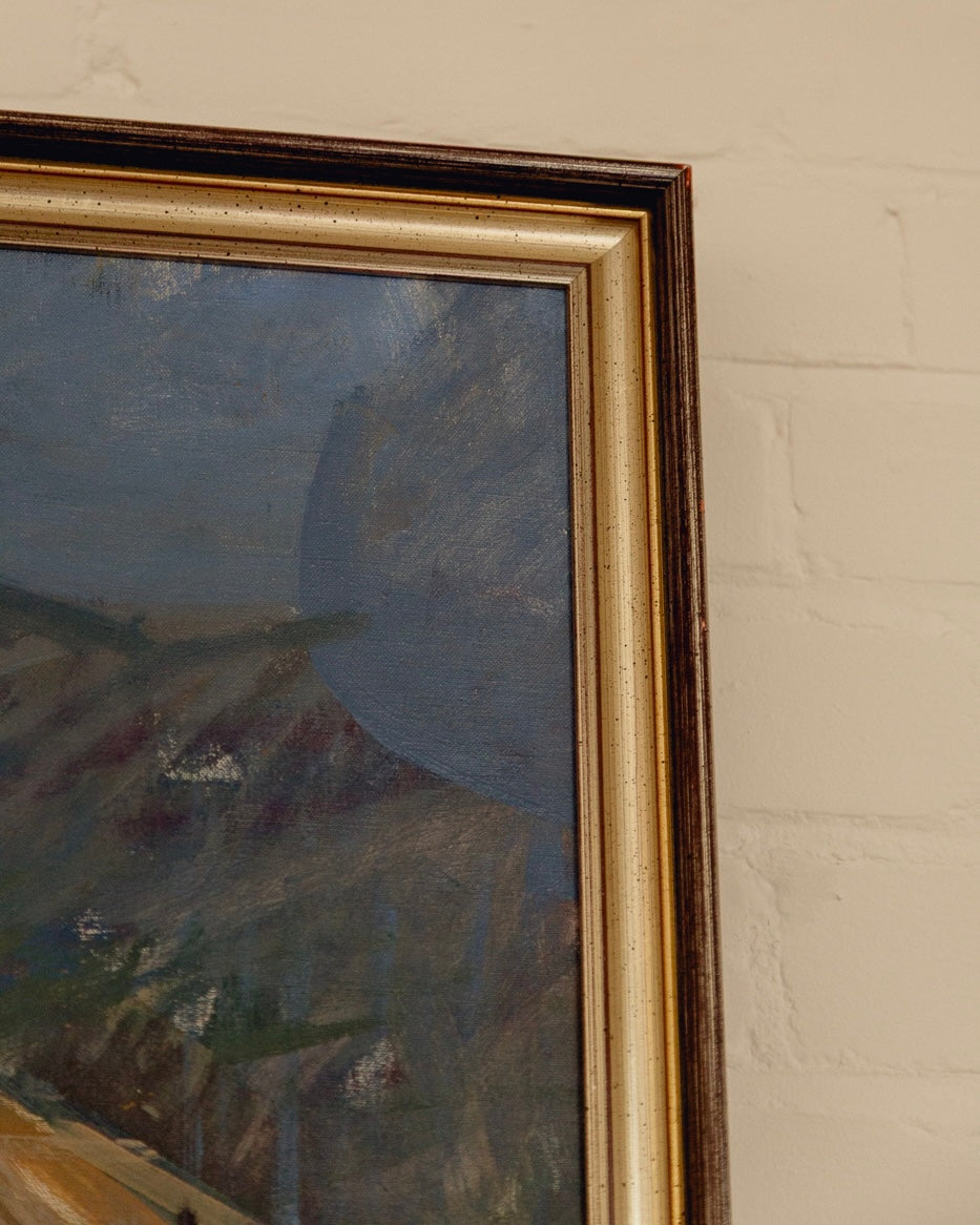 Vintage Oil On Canvas Landscape Painting by Adrian van Arkel — additional view