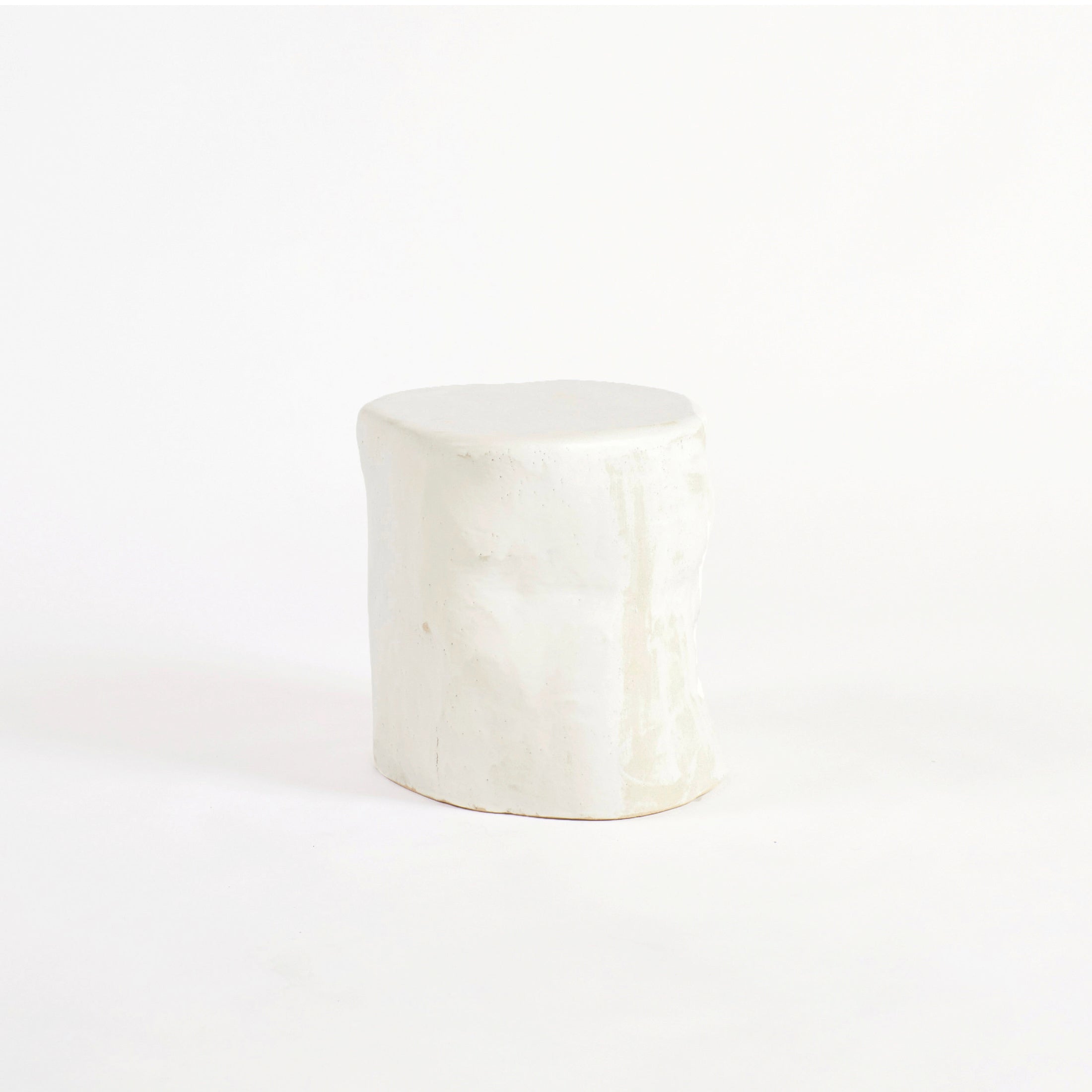 Small Ceramic Side Table — side angle