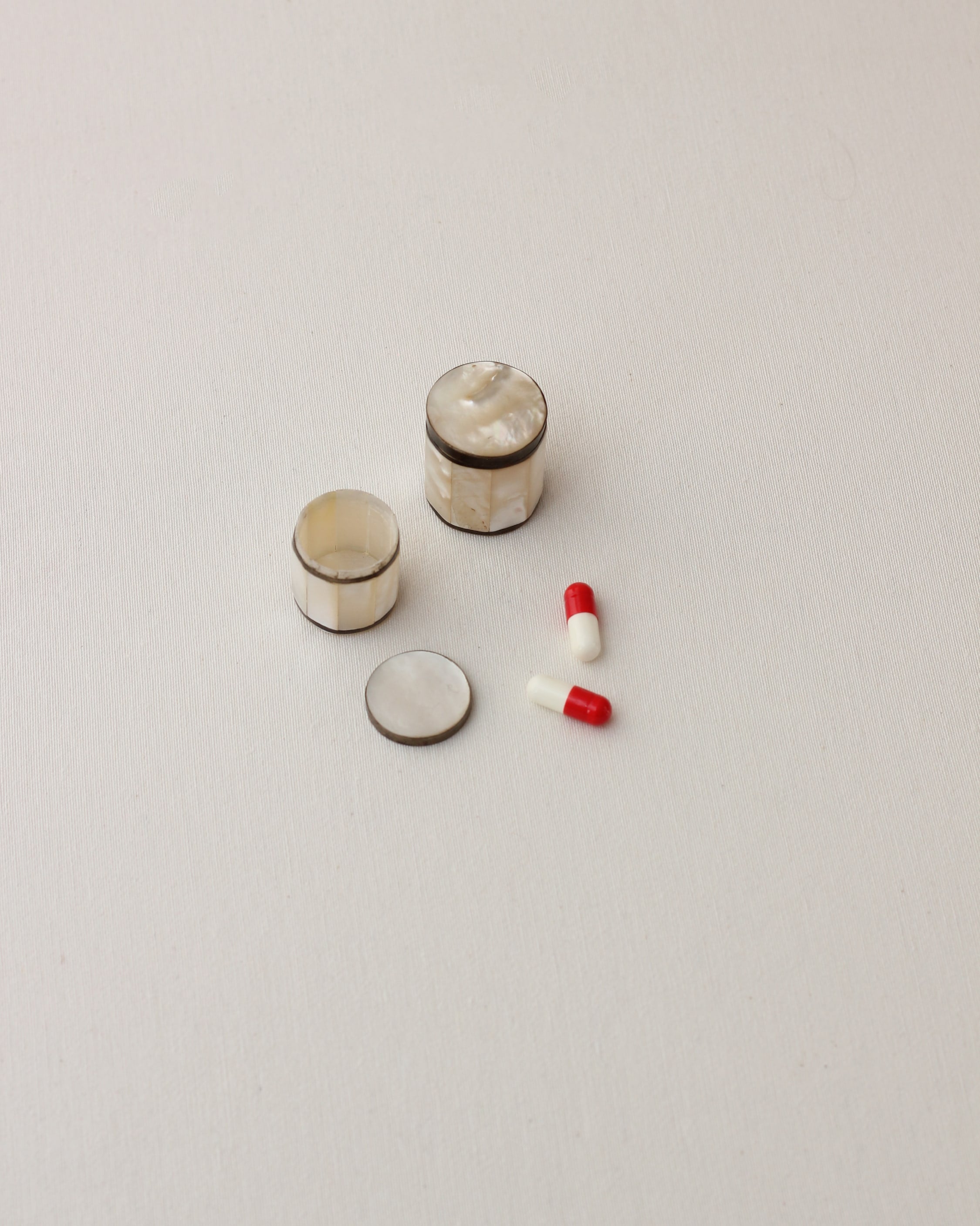 Mother-of-pearl Pill Boxes — side angle