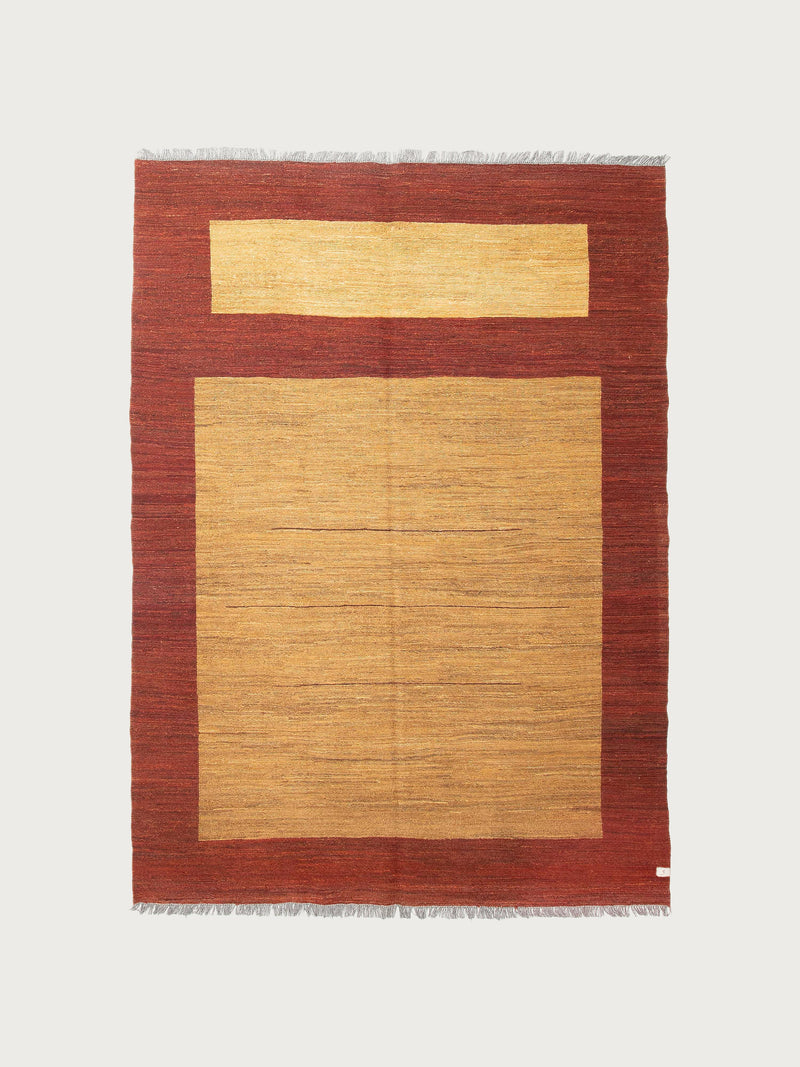 Flatweave Rug in Brick 173 x 240 cm by catalog:three | The Oblist — handcrafted wool, warm colors