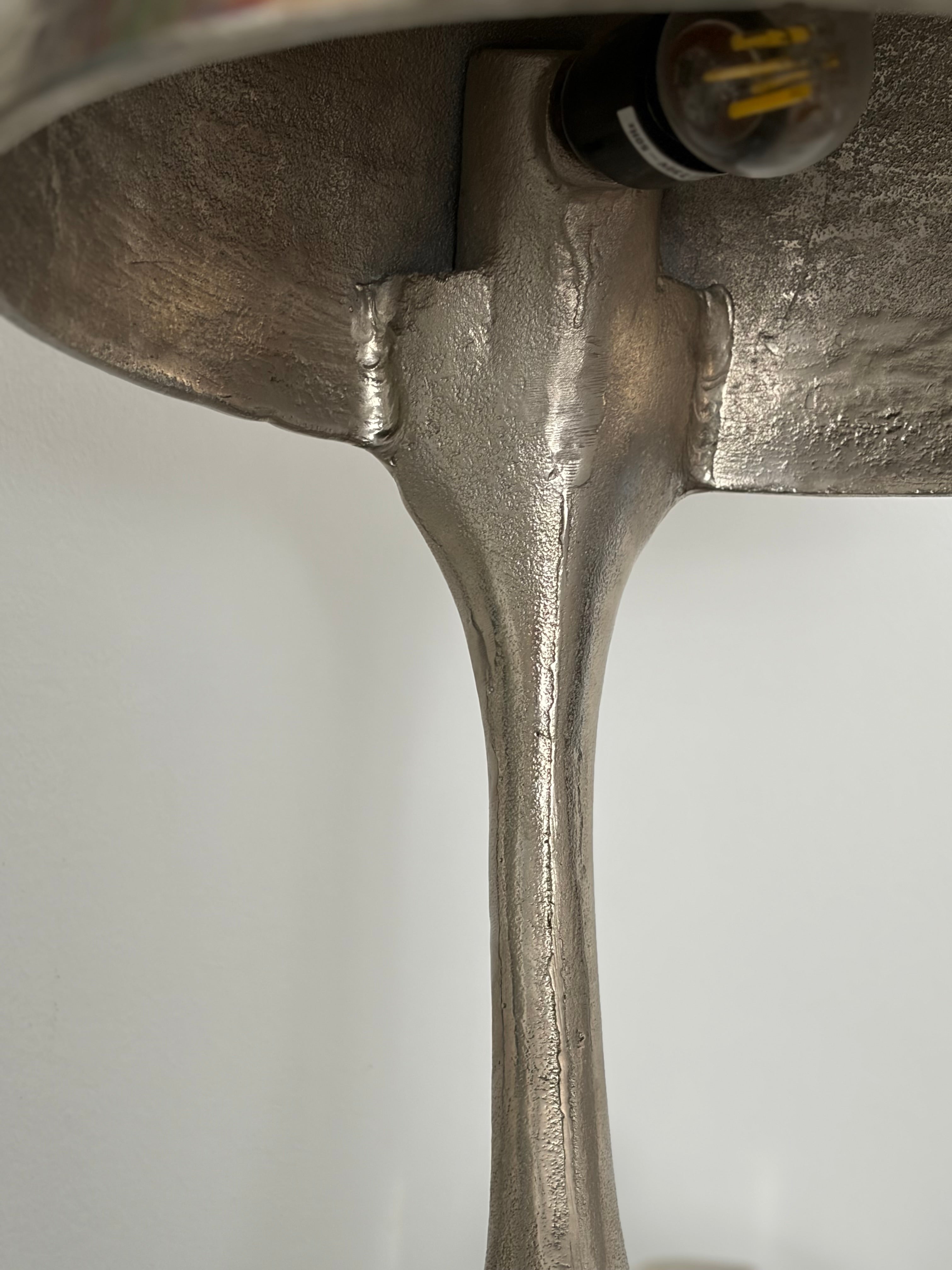 Modernist Solid Chrome Lamp, Italy, 1970s — alternate view