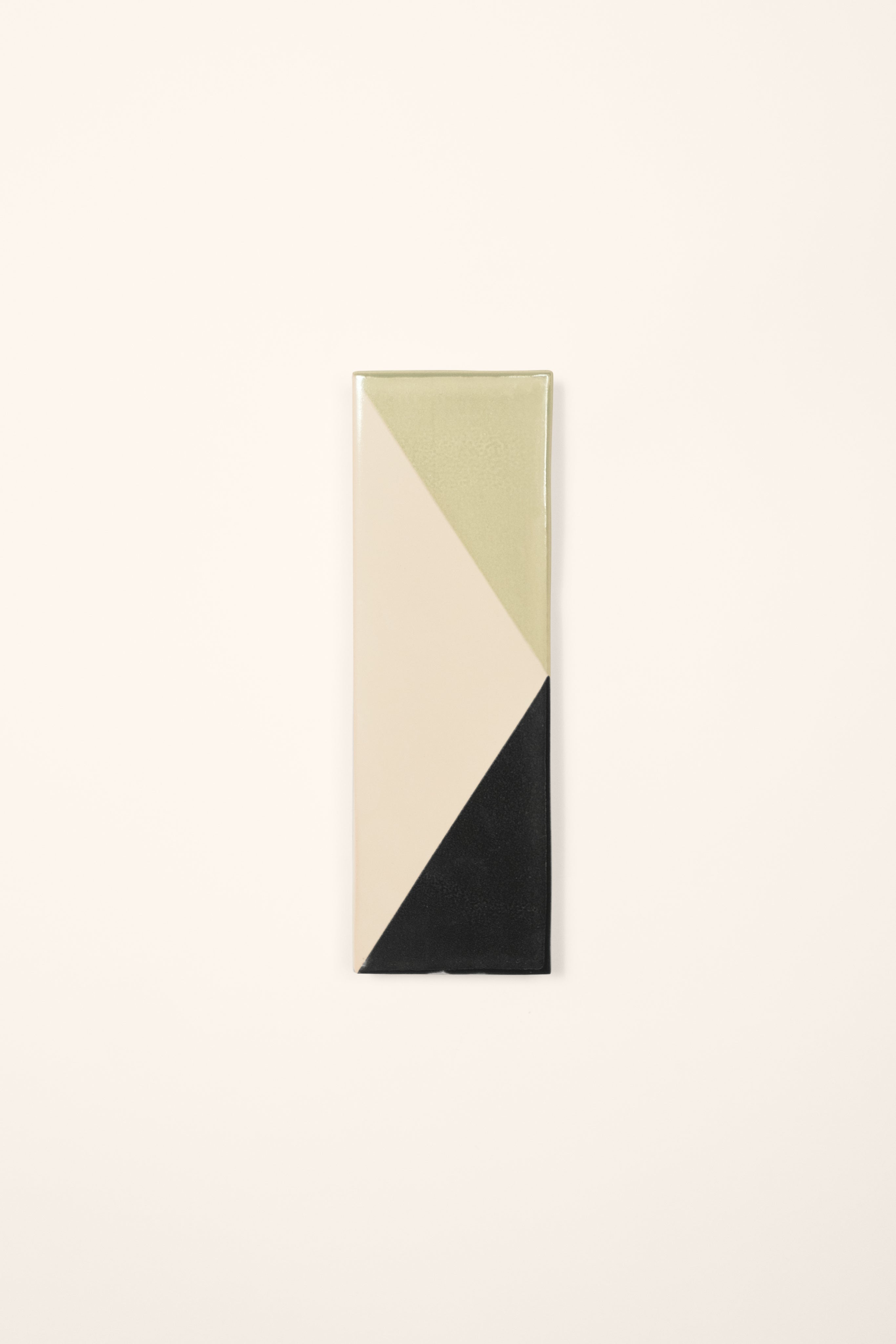 Tile VN — side view of ceramic wall lamp in muted colors