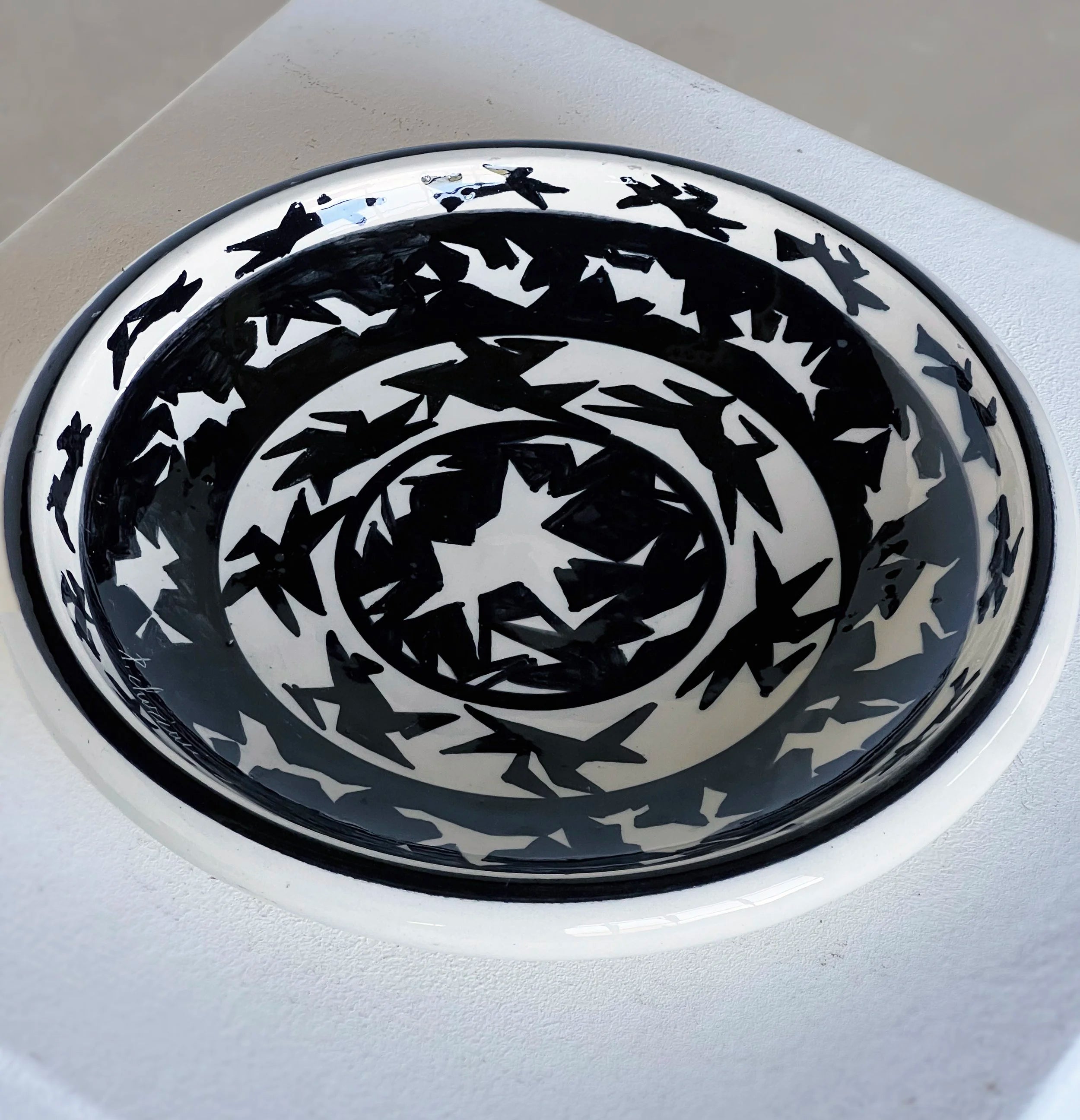 Monochrome Artist Plate — lifestyle setting