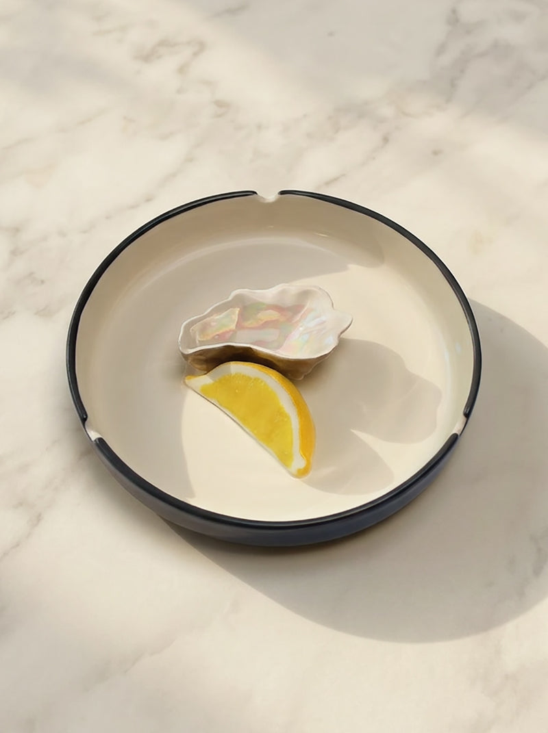 PLAISIR SOLITAIRE ceramic ashtray by Villa Arev | The Oblist — handmade ceramic, neutral color