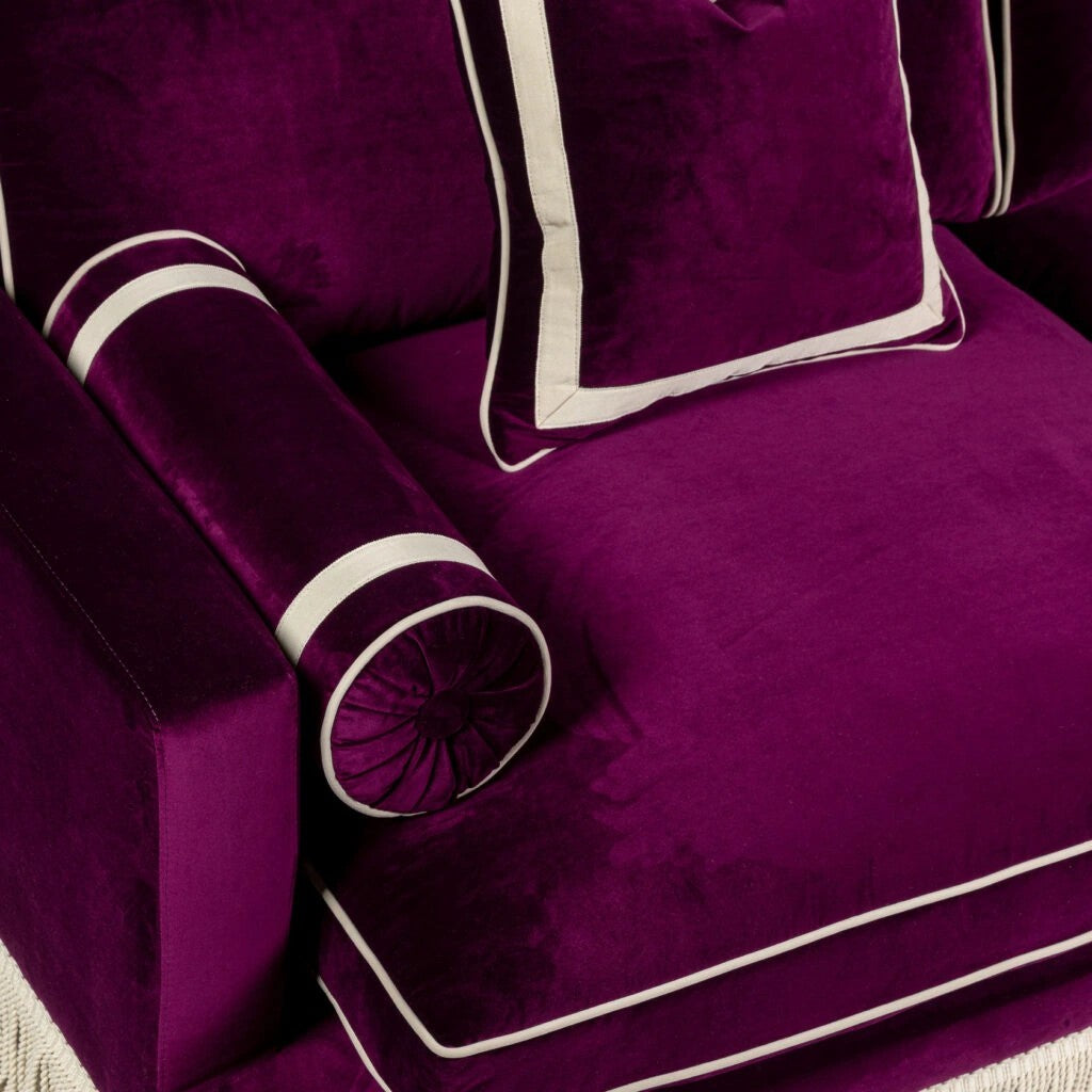 Orlando Sofa 230 cm - Chestnut Velvet & Sophie Bullion Fringe by RIJD Interior — variant detail