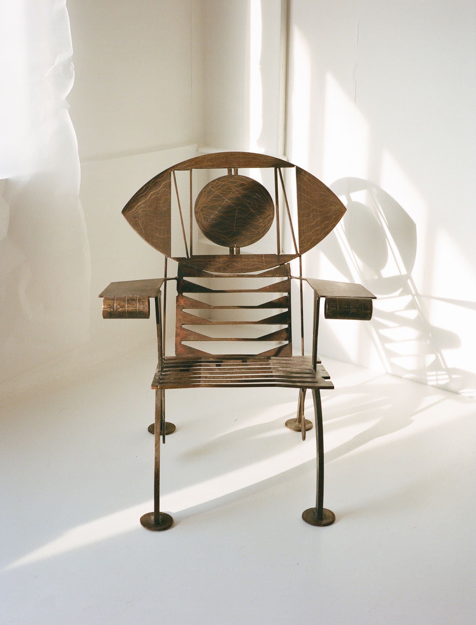 Functional Sculpture / Vintage Artist Arm Chair from Nigeria C. 1960-70 by DIG IN JAPAN | The Oblist — metal, brown finish