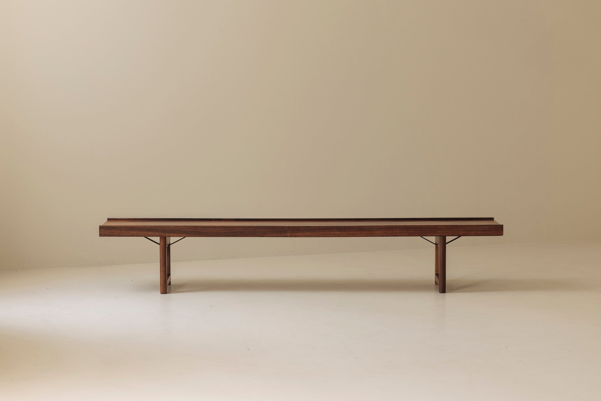 Long Krobo Bench by Torbjørn Afdal for Bruksbo, Norway 1960s by Modern Living | The Oblist