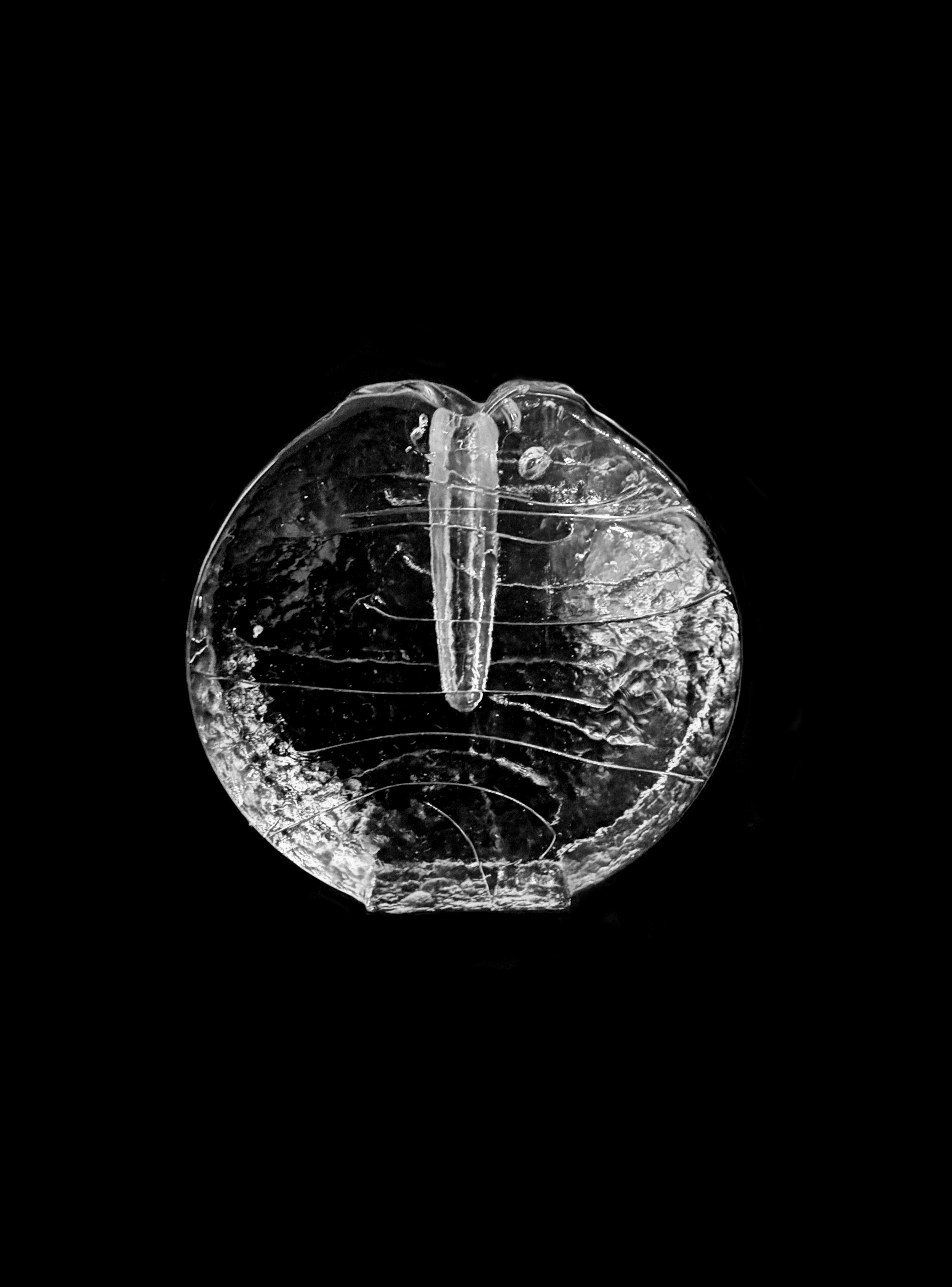 Glass soliflore vase — detail view