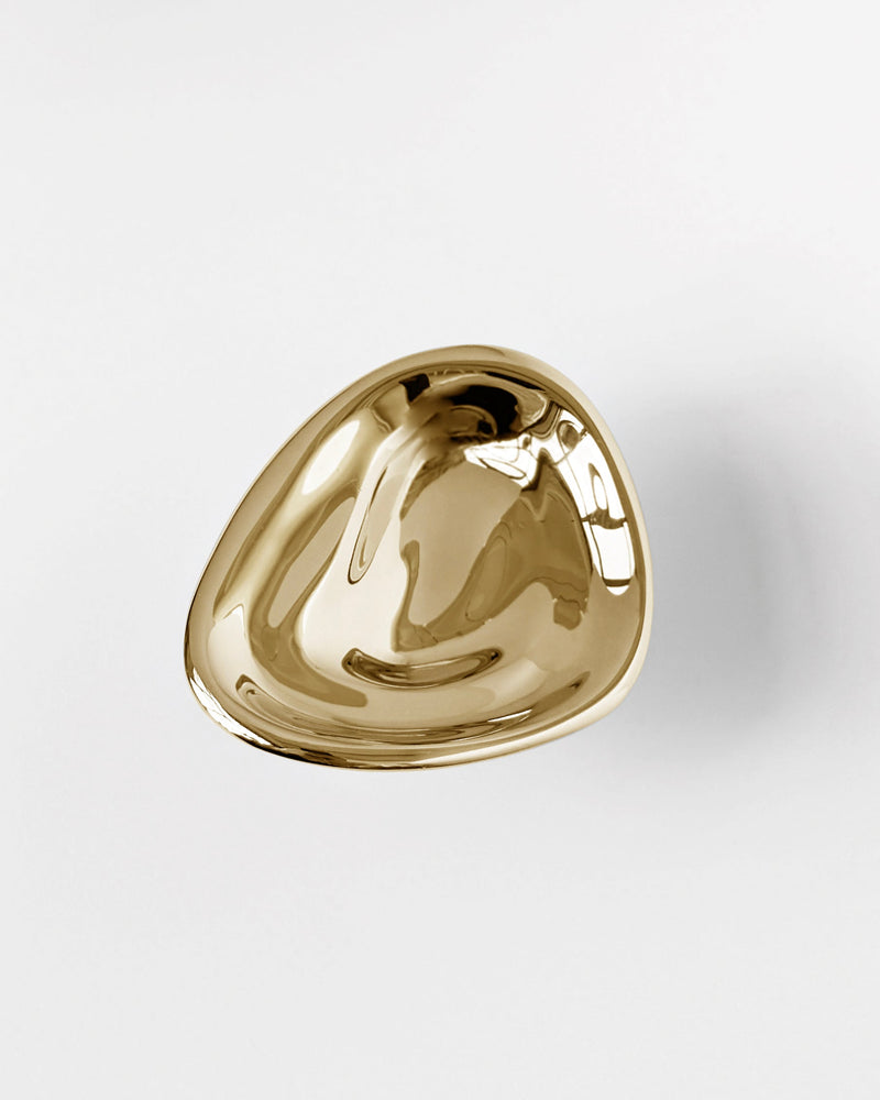 Ripple Hook - Small - Brass — close-up of shiny brass surface
