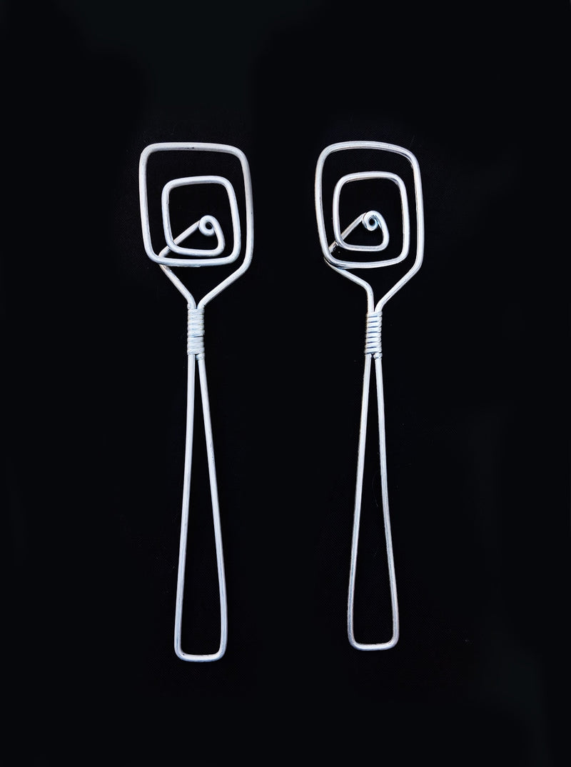 80's Salad Servers by Les Objoies | The Oblist — white metal design