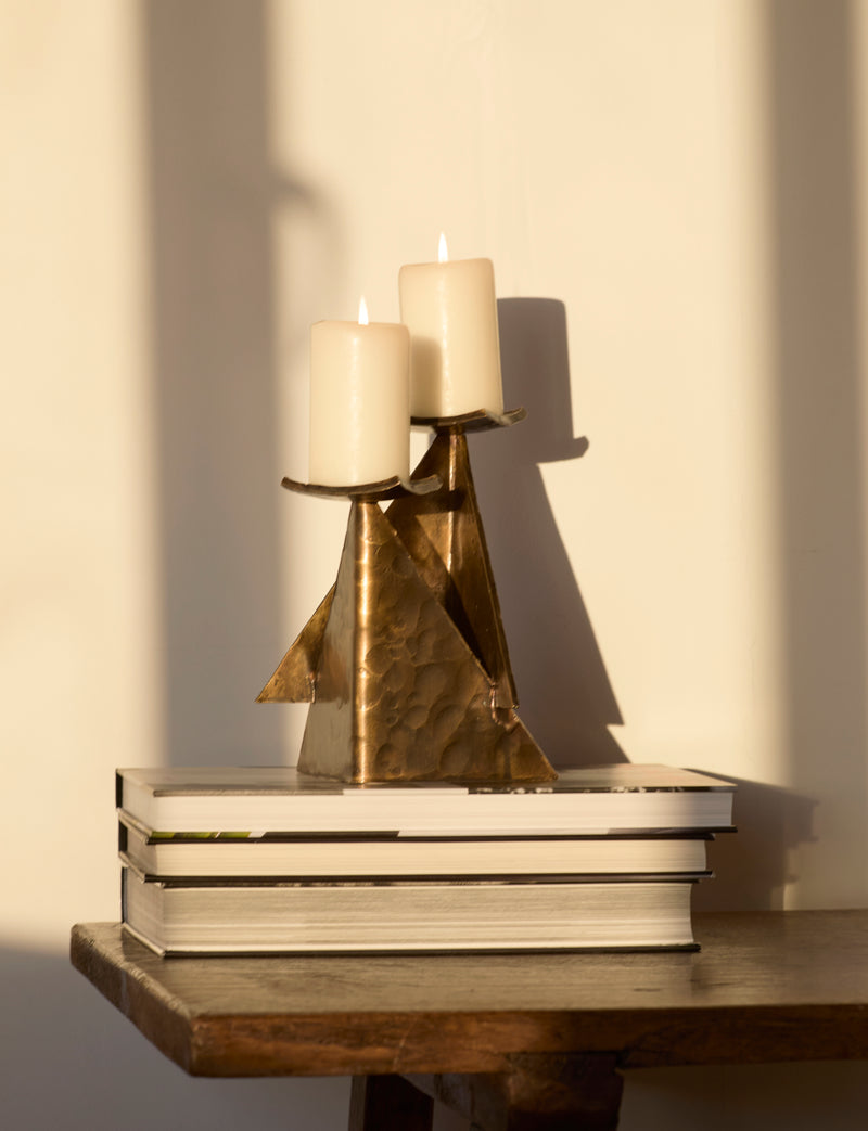 Vintage Candle Holder in Bronze - Artisanal Collection by DIG IN JAPAN | The Oblist