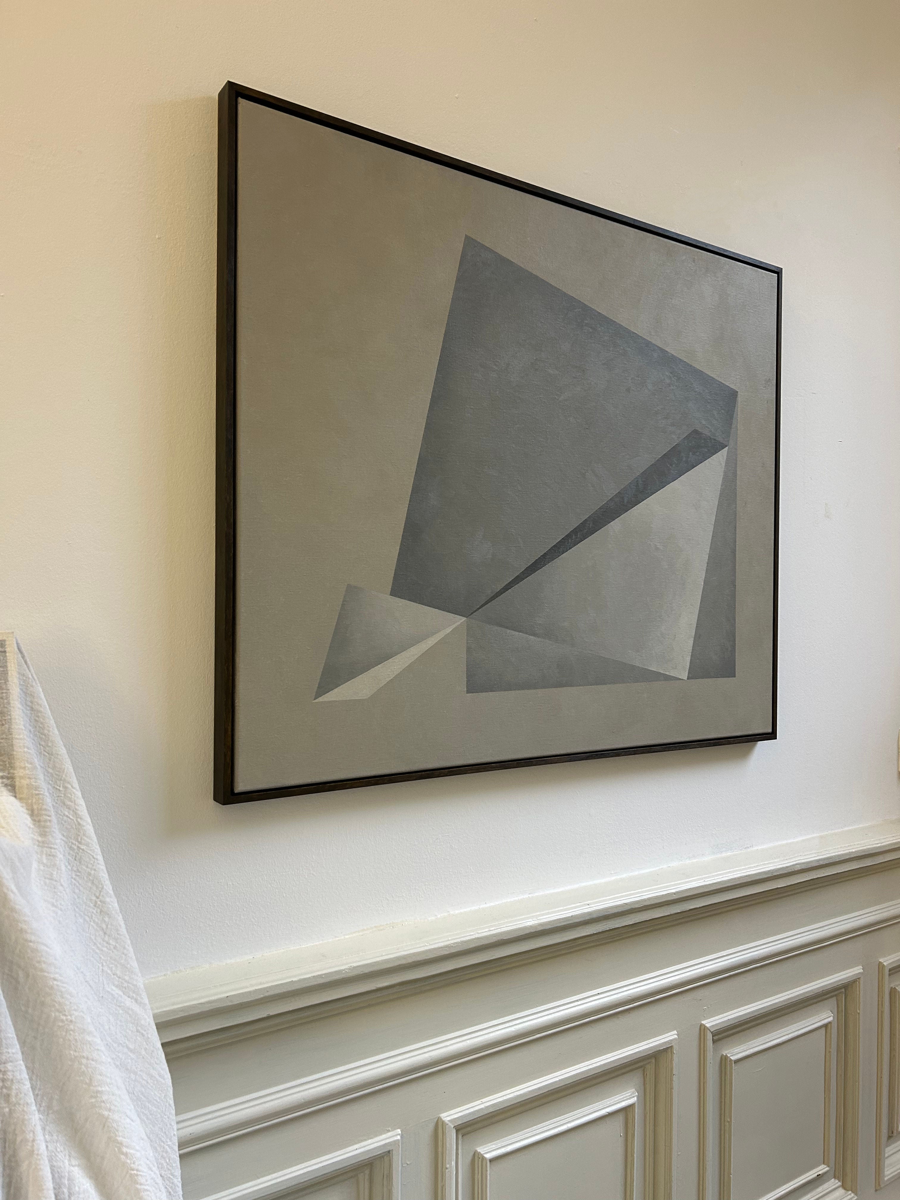 Turning Point' Painting — angled view on wall with neutral tones