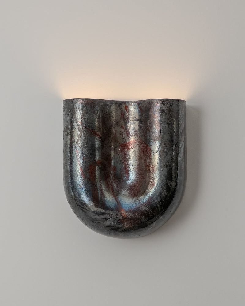 Onda Raku Black Wall Sconce by Arrived Aliens | The Oblist