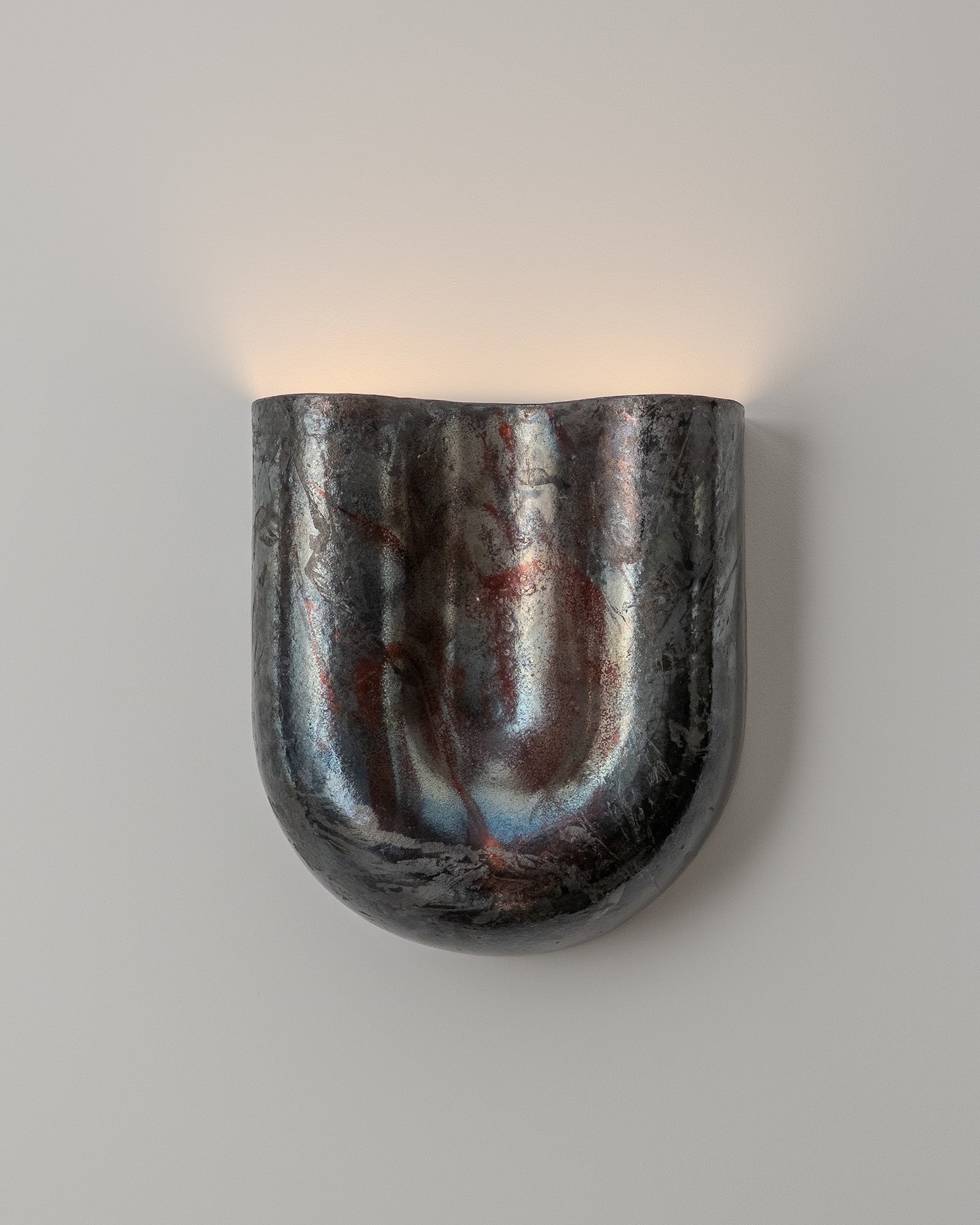 Onda Raku Black Wall Sconce by Arrived Aliens | The Oblist
