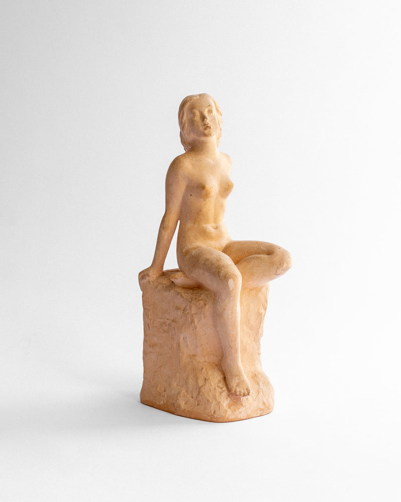 Plaster Sculpture of a Female Figure by Carin Nilsson, Sweden, 1944 — side angle