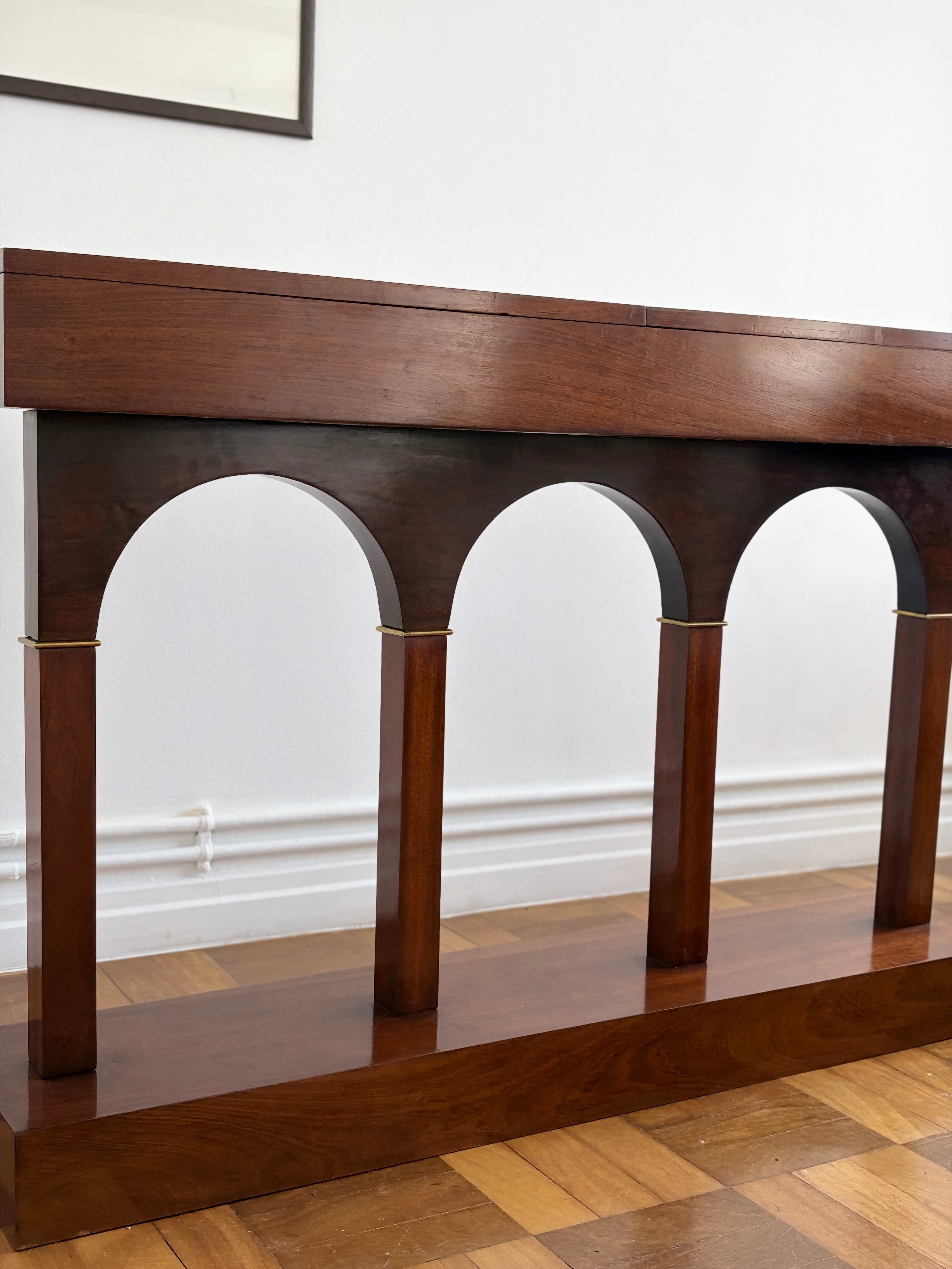 Sculptural Arcade Console, Italy, 1980s — side angle