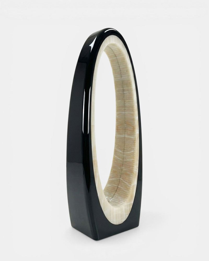 Harch Black And Vanilla Onyx Mirror by Marbera | The Oblist