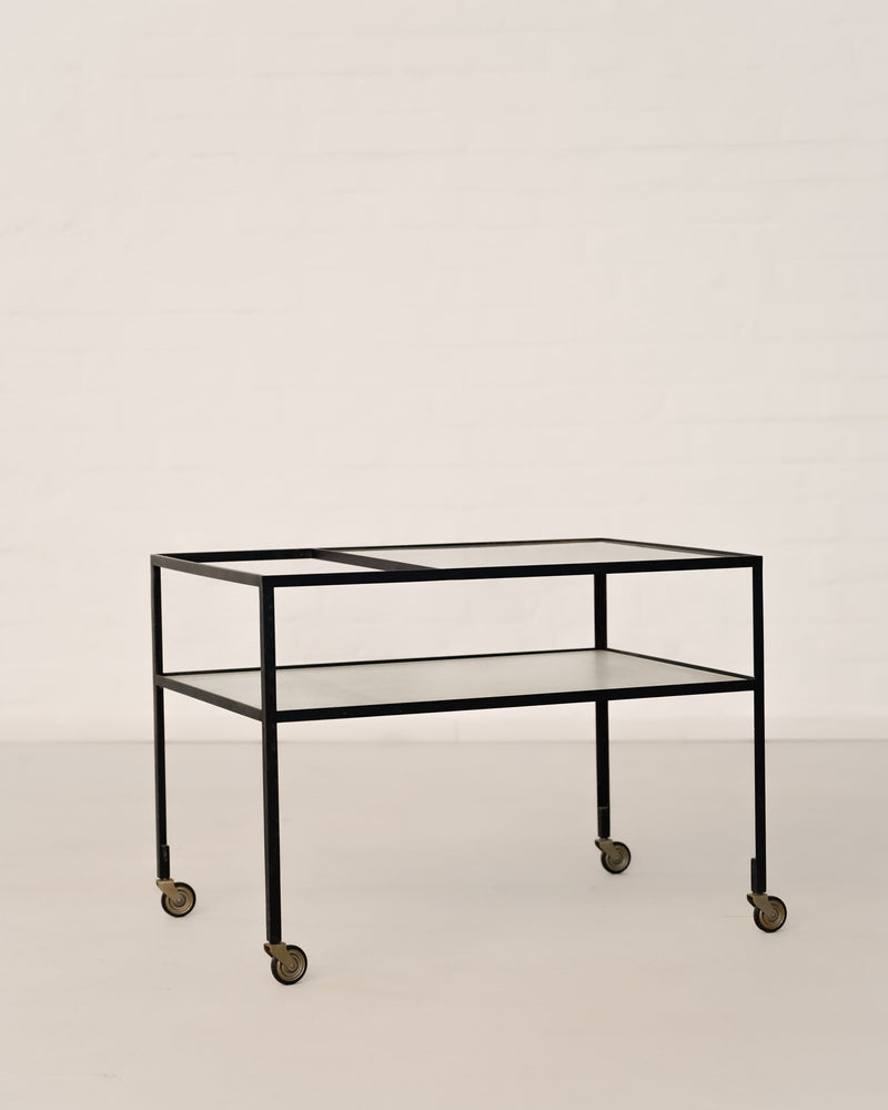 Servierwagen by Herbert Hierche for Christian Holzäpfel | The Oblist — black metal frame, modern design