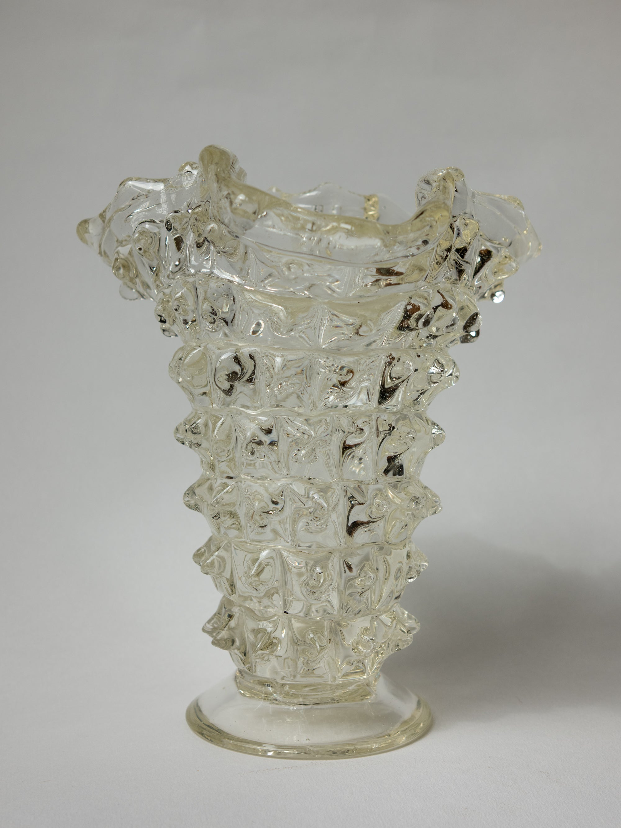 Ercole Barovier "Rostrato" Murano Glass Vase Attr. | Barovier&Toso - c. 1940s — detail view