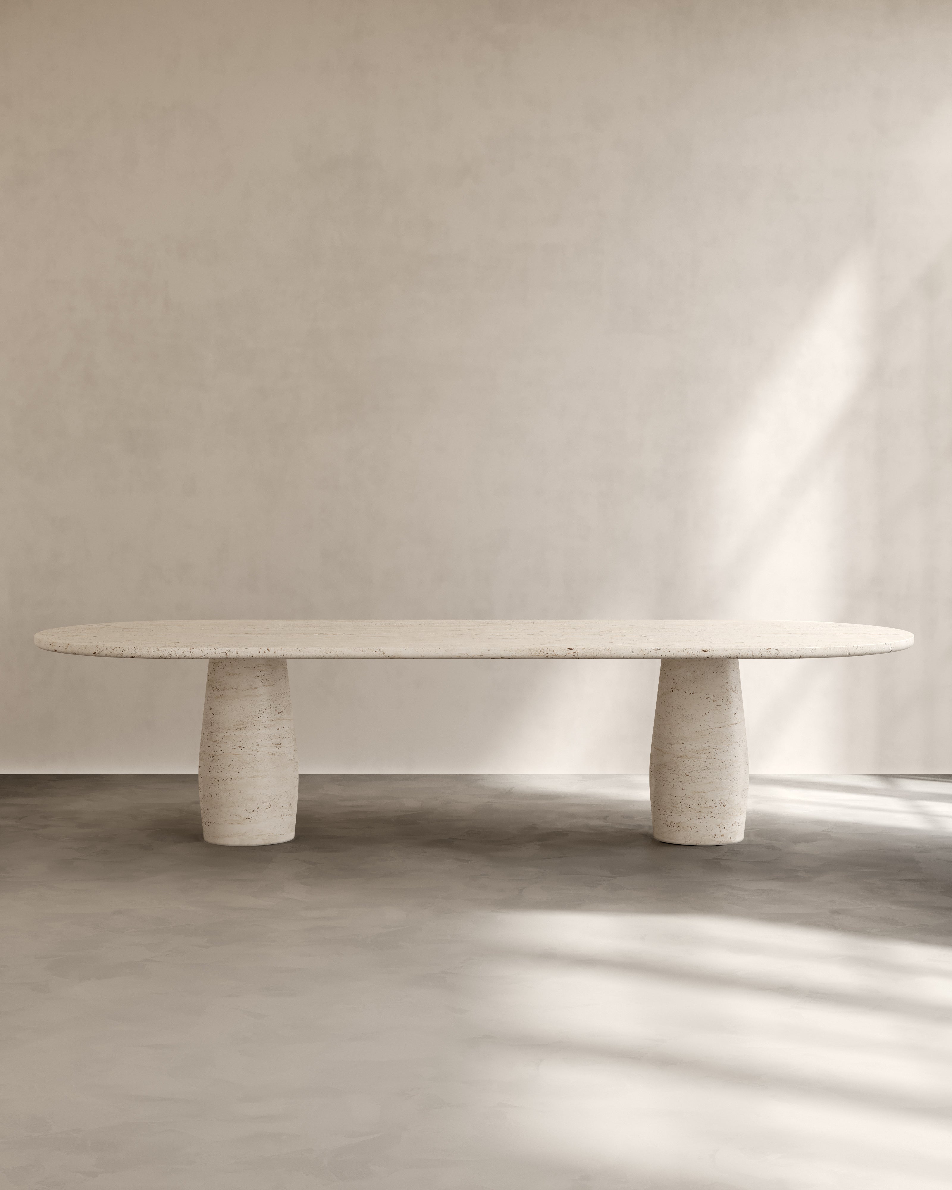 Raffaella Table IV — front view of textured stone surface