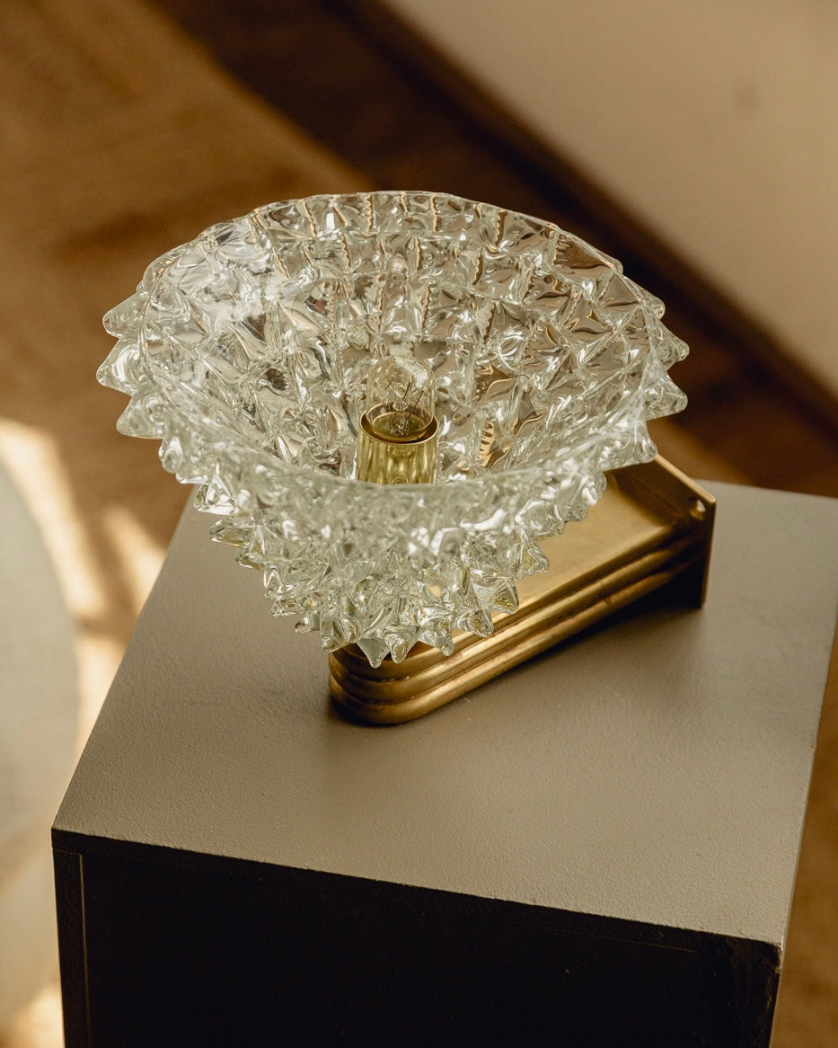 Pair of Barovier & Toso Rostrato Murano Wall Lights