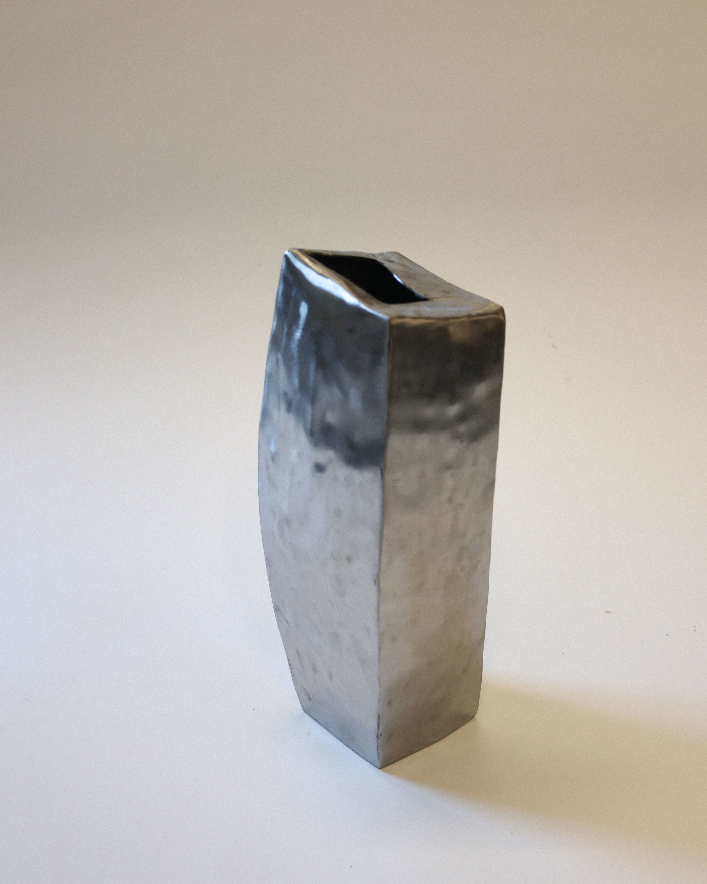 Hammered Steel Vase