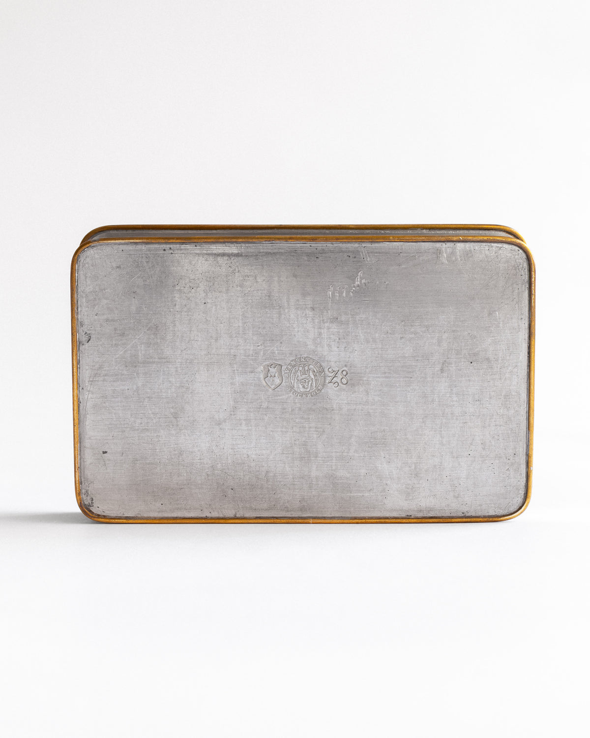 Pewter and Brass Box by Nils Fougstedt for Svenskt Tenn, 1950 — alternate view