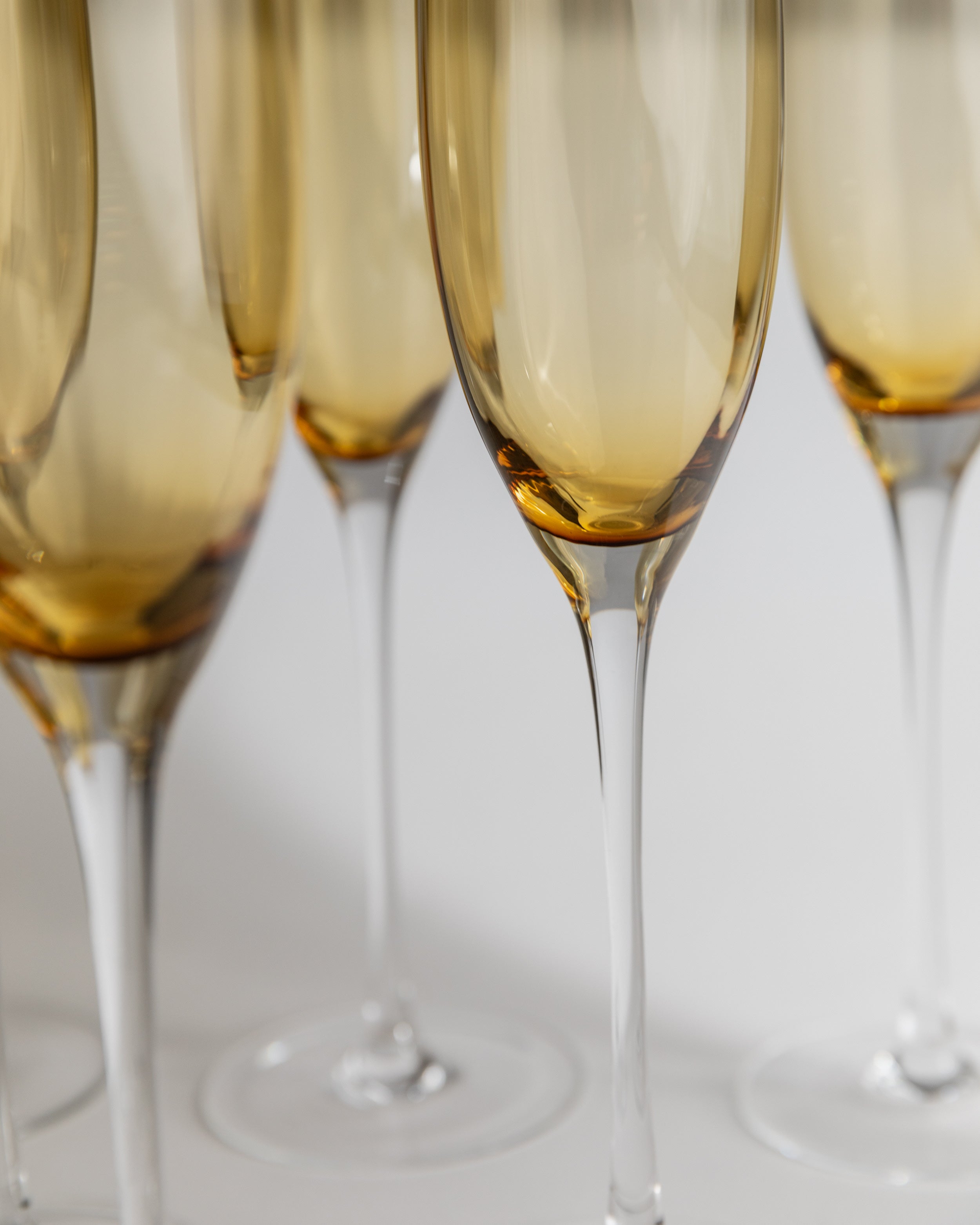 Verres à champagne en verre de Murano, ensemble de 6, MCM Italie années 1960