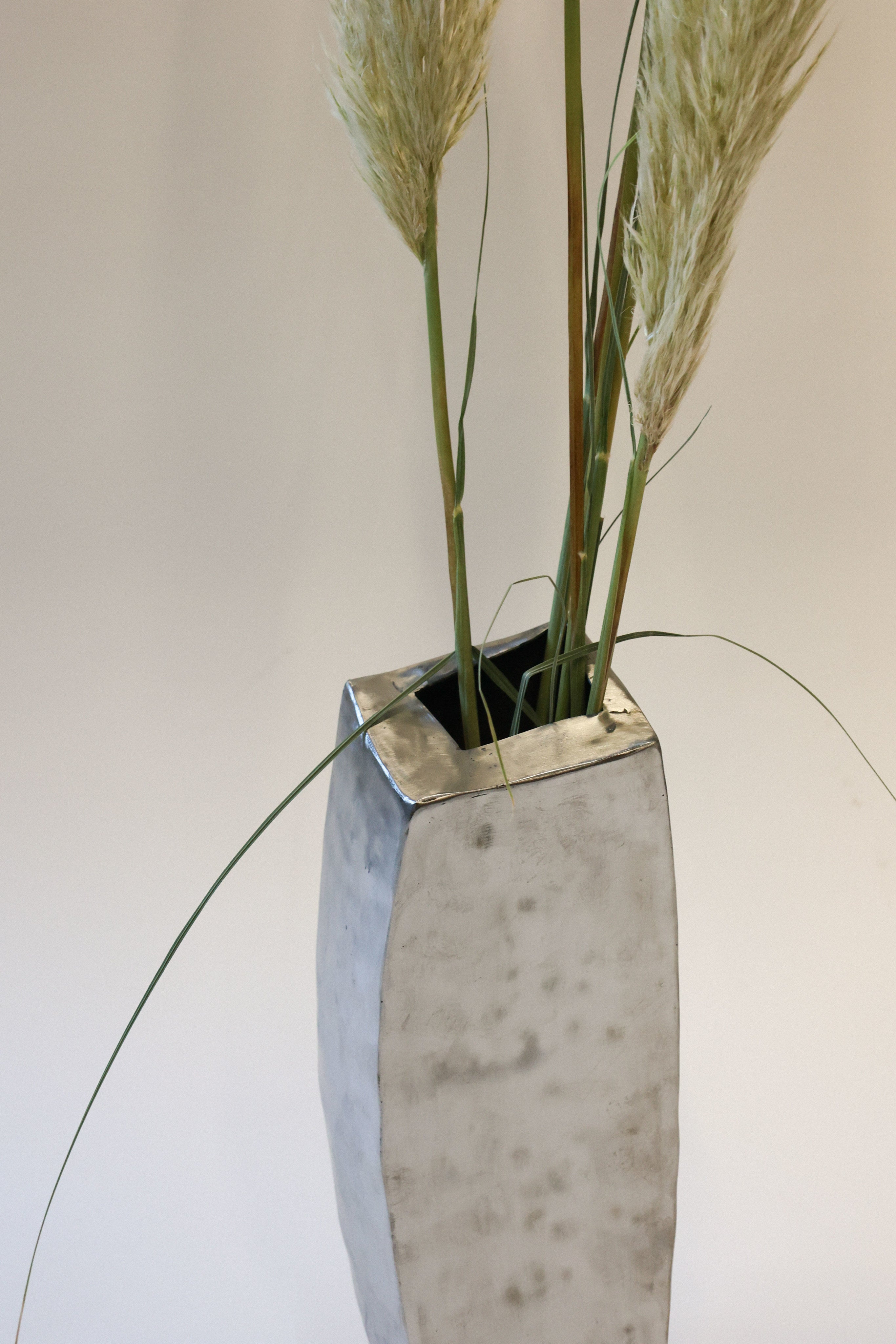 Hammered Steel Vase