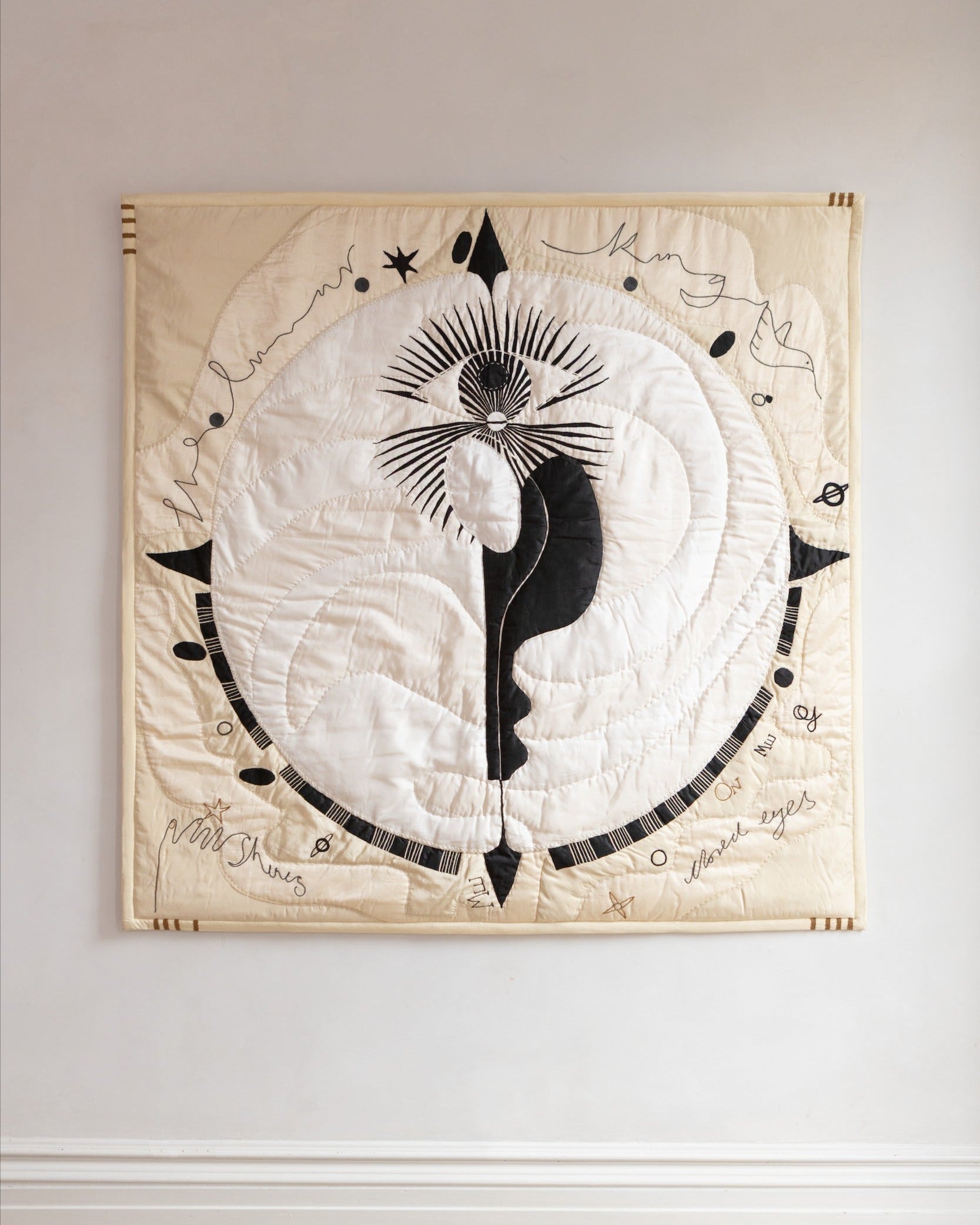 Lunar King — Hand Quilted Silk Tapestry by House of Quentin Jones | The Oblist