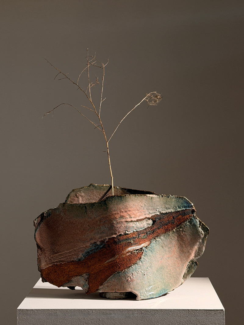 Monumental "Cloud" stoneware vase, France, 1970 by Figuresdesign | The Oblist