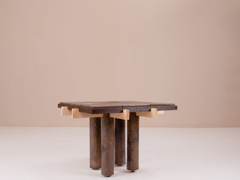 La Taulo - Wood & Clay Side Table, Coffee table — detail view