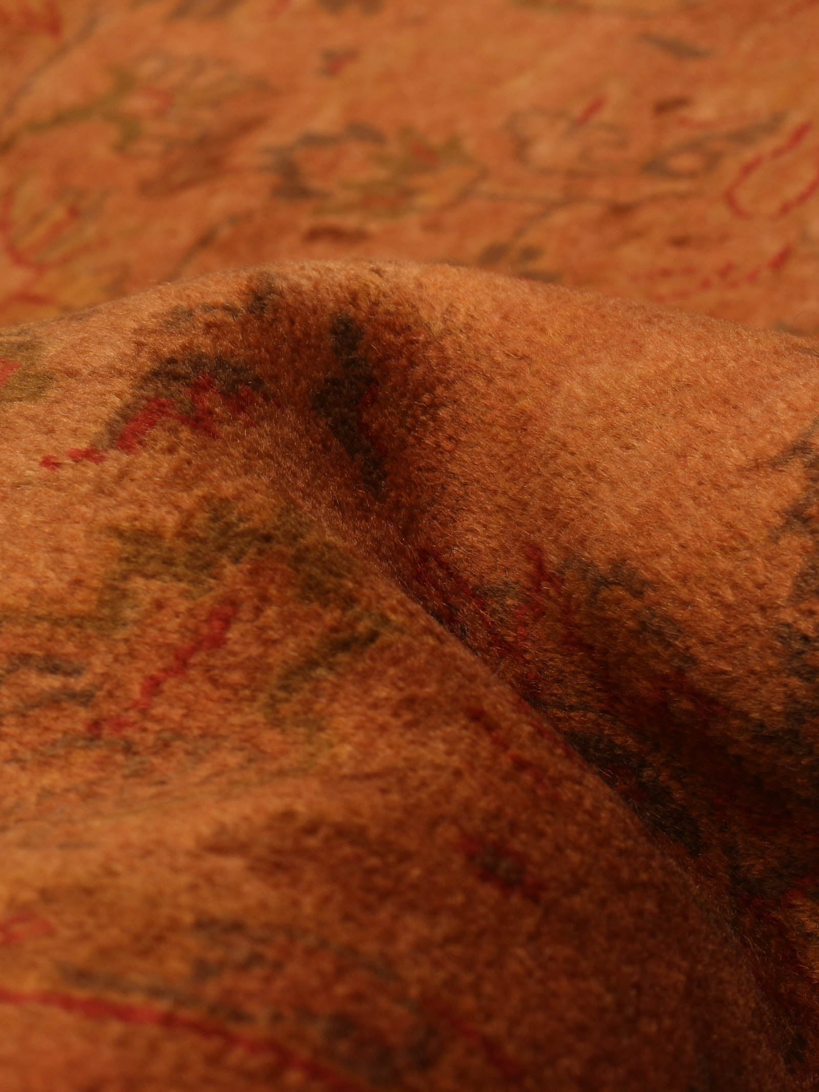 overdyed rug in foxglove 254 x 343 cm — detail view