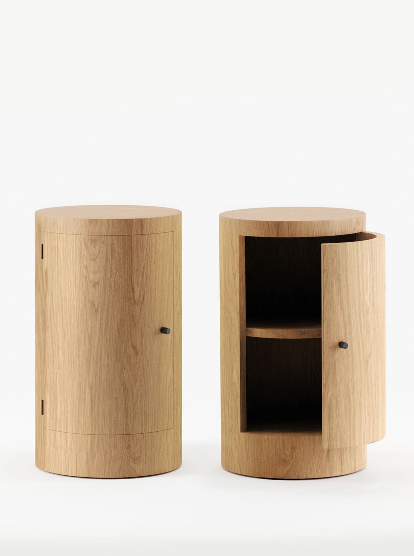 Pair of Constant Nightstand in Oiled Oak — detail view