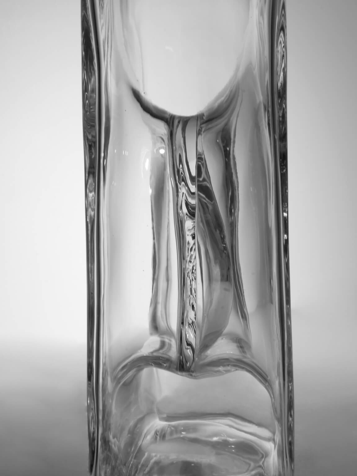 Erik Höglund Art Glass Bottle, For Kosta Boda, 1960s — detail view