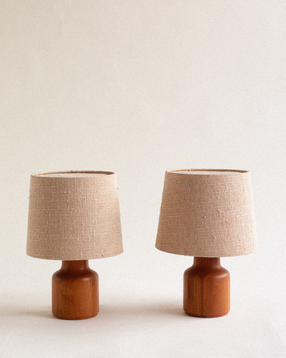 Kirk Copenhagen Teak Table Lamps — lifestyle setting