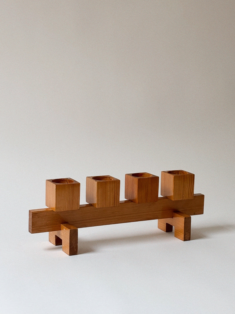 Blocky Artisan Candleholder, 1978 Scandinavia by Huerto | The Oblist