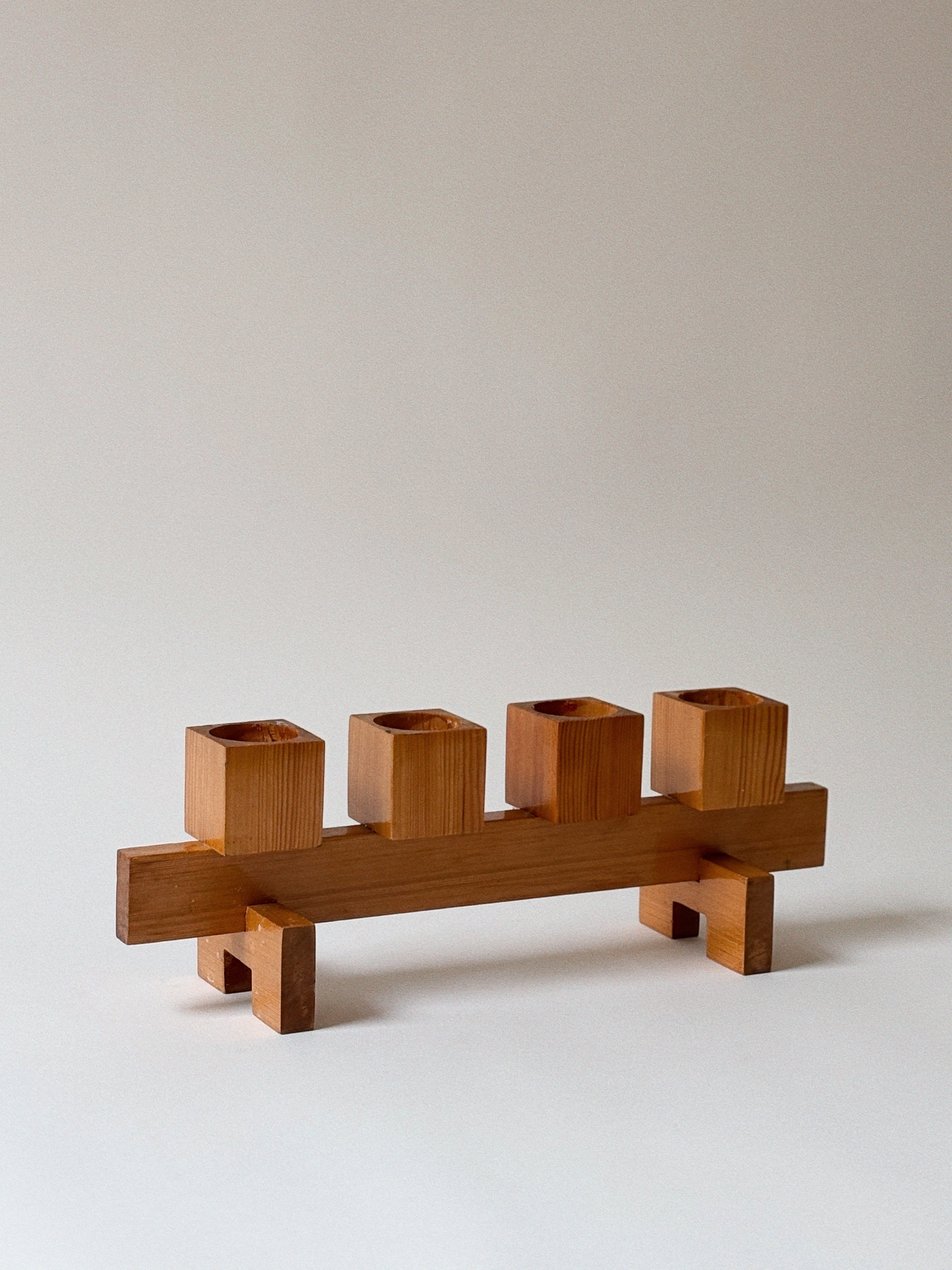 Blocky Artisan Candleholder, 1978 Scandinavia by Huerto | The Oblist