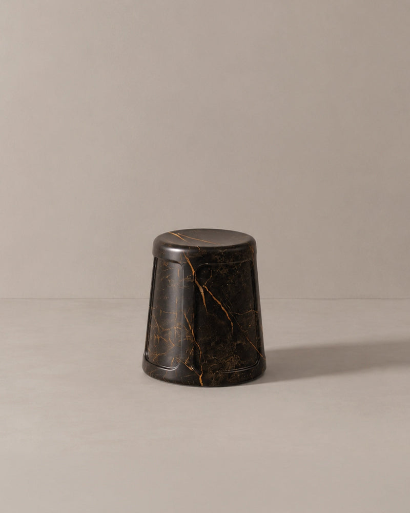 Sculptural marble NITO Stool by Studio Flavien Delbergue | The Oblist