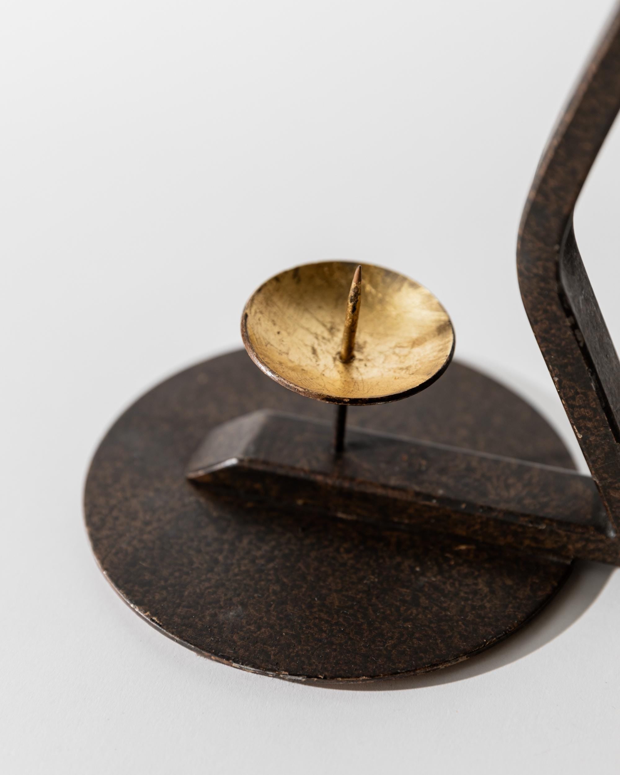 Vintage 1960s Hand Forged Iron Candleholder | The Oblist
