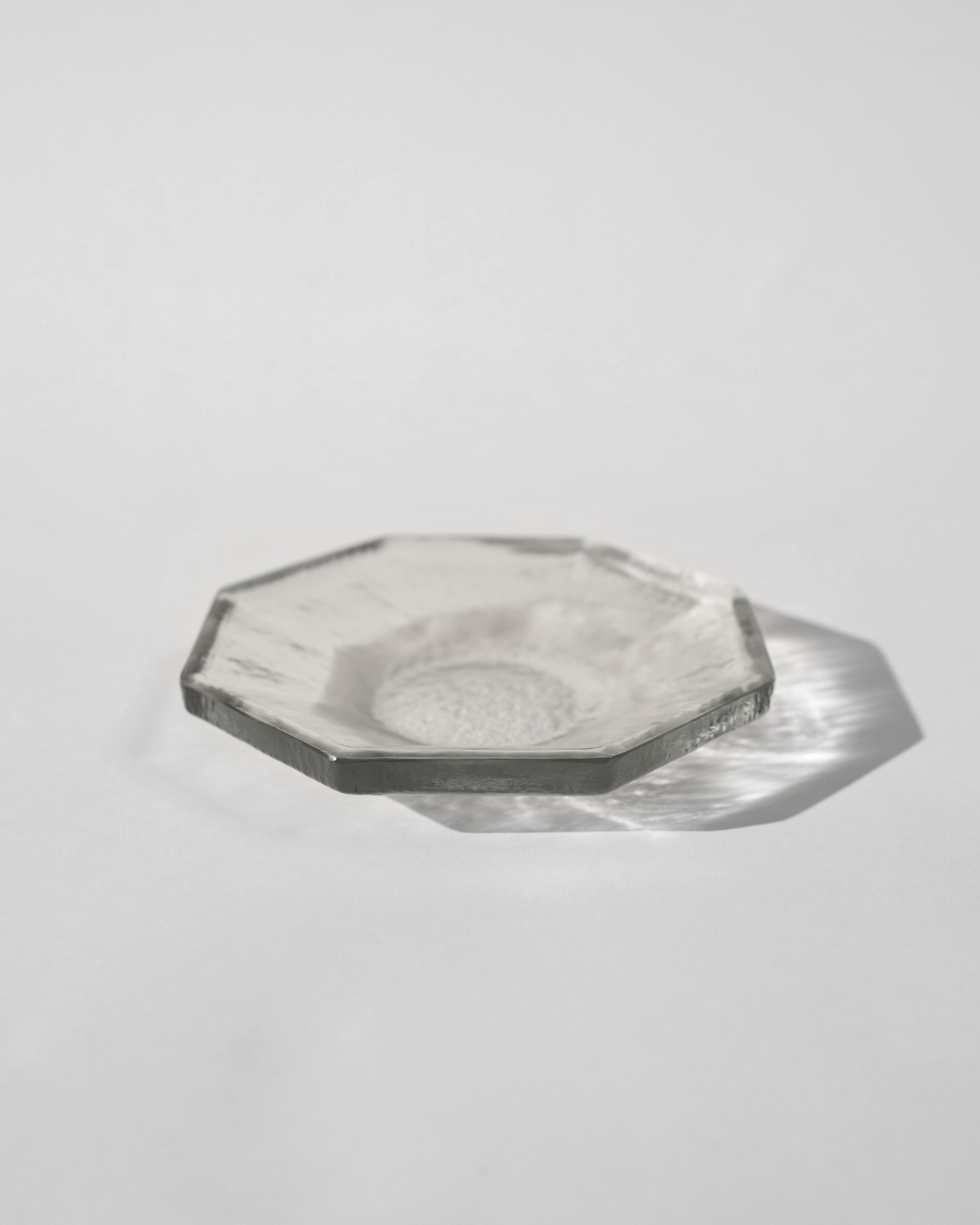 Agnes Plate - Set of two — top view of clear glass plate