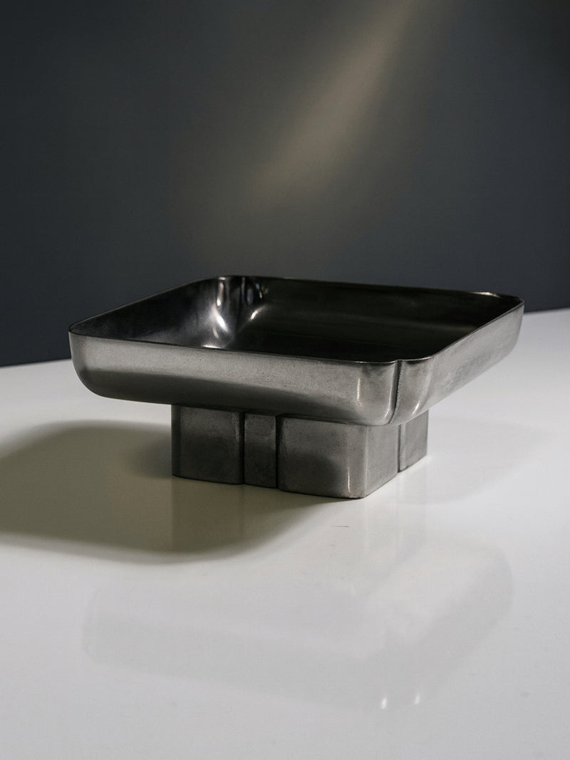 Silver plated Italian footed bowl by Cleto Munari 1980s