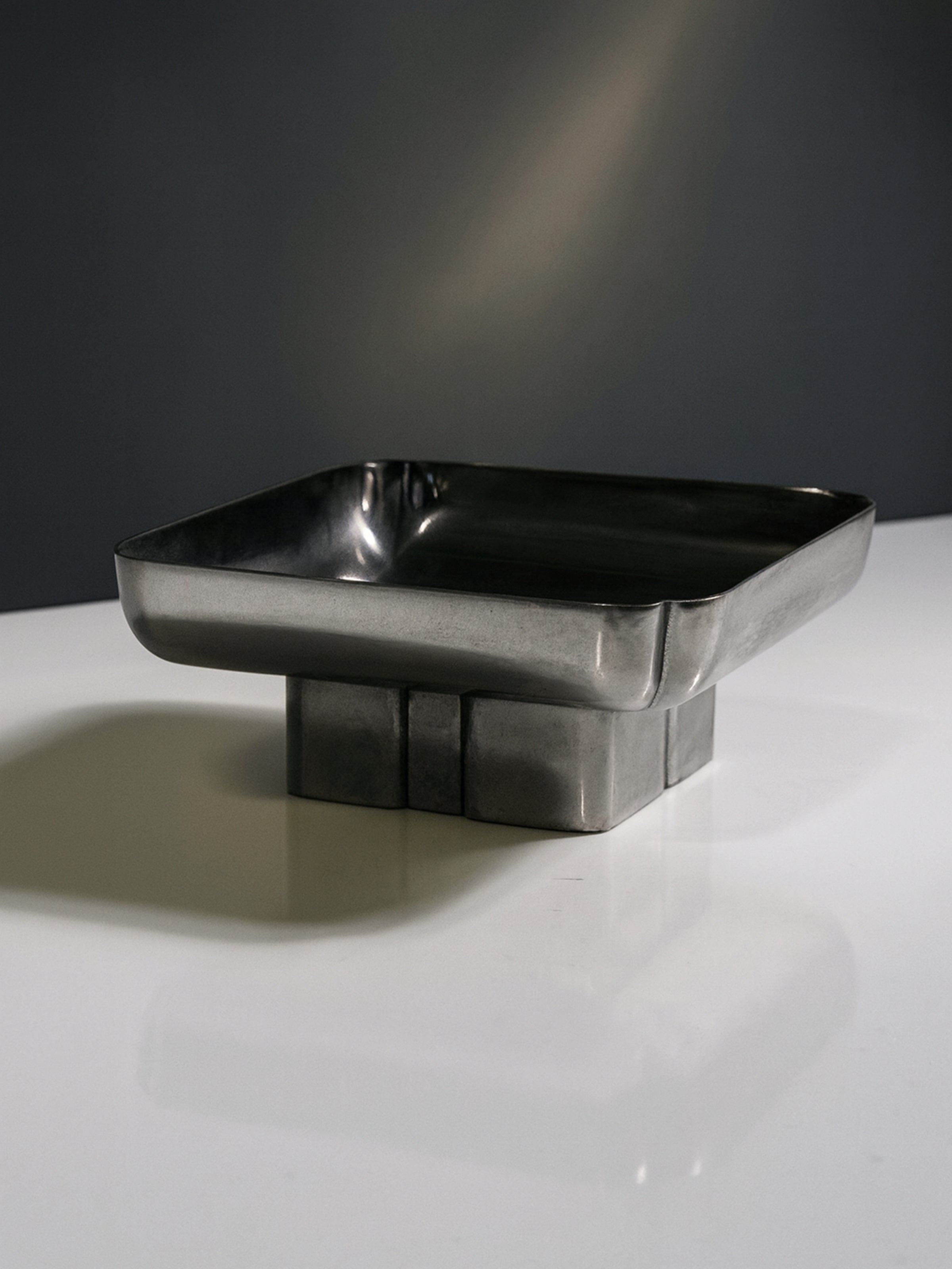 Italian Footed Bowl, Silver Plated by Cleto Munari, 1980s