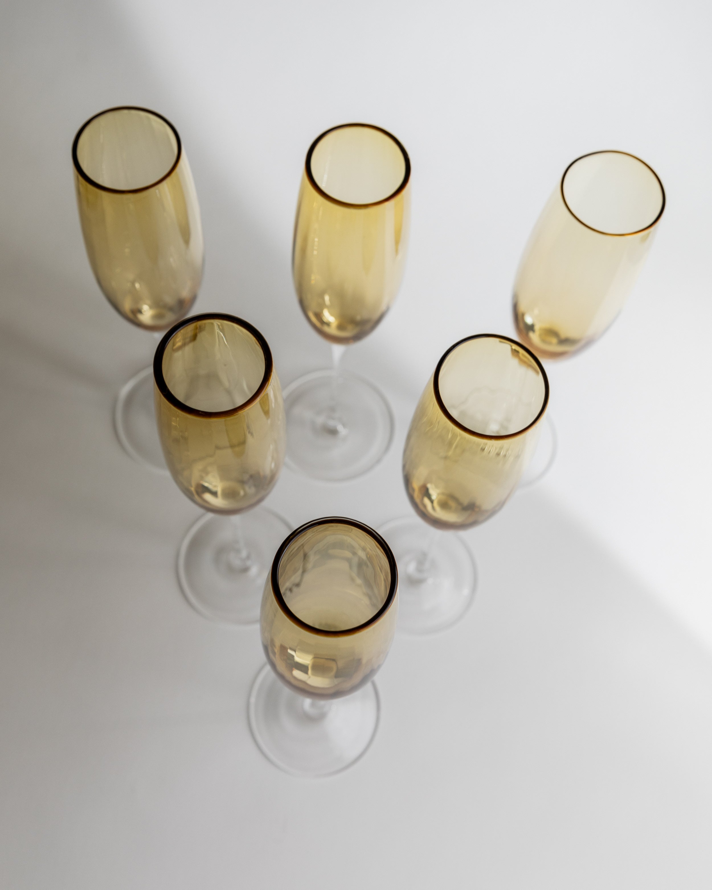 Verres à champagne en verre de Murano, ensemble de 6, MCM Italie années 1960